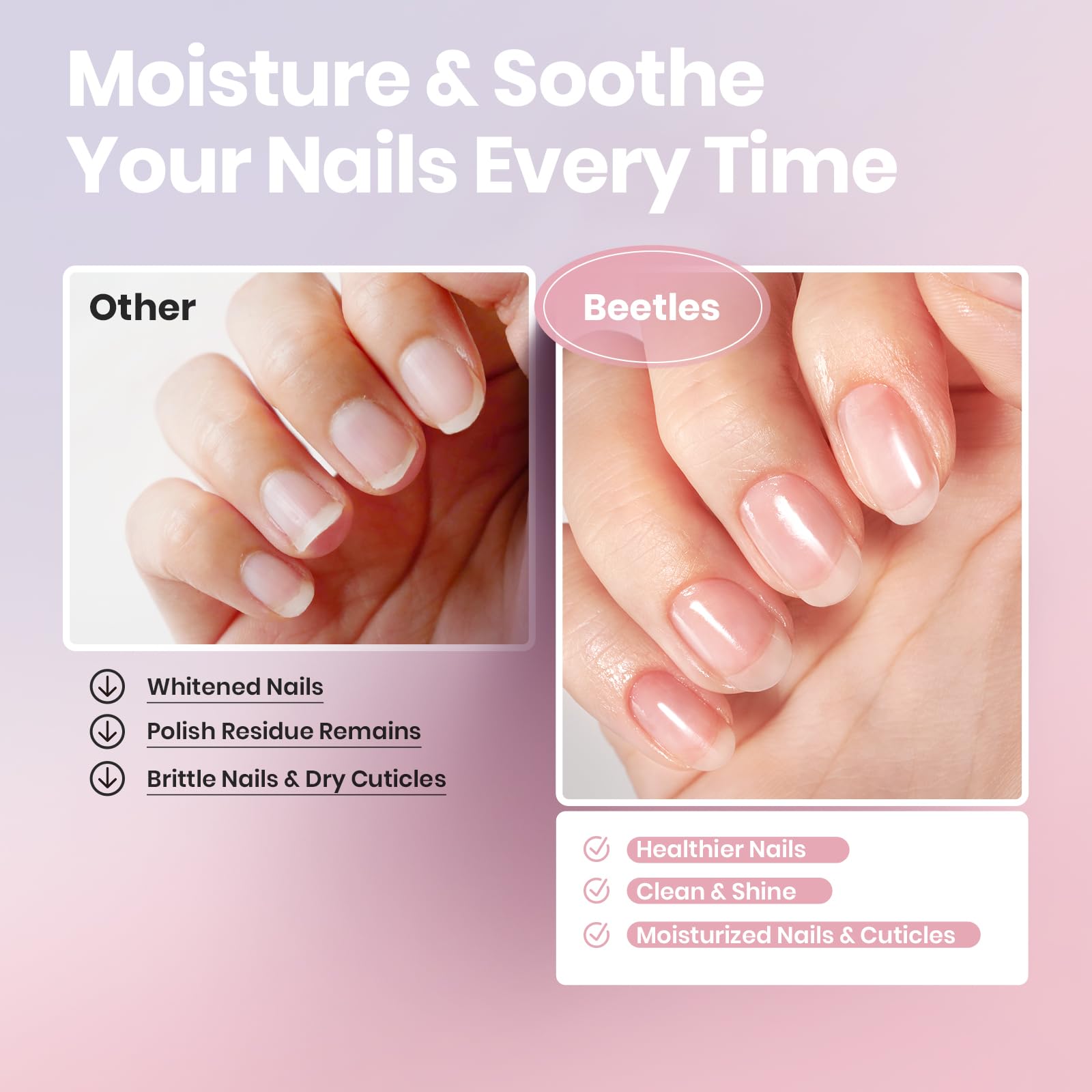 Beetles Nail Polish Remover 250ML Gentle Nourishing Nail Care