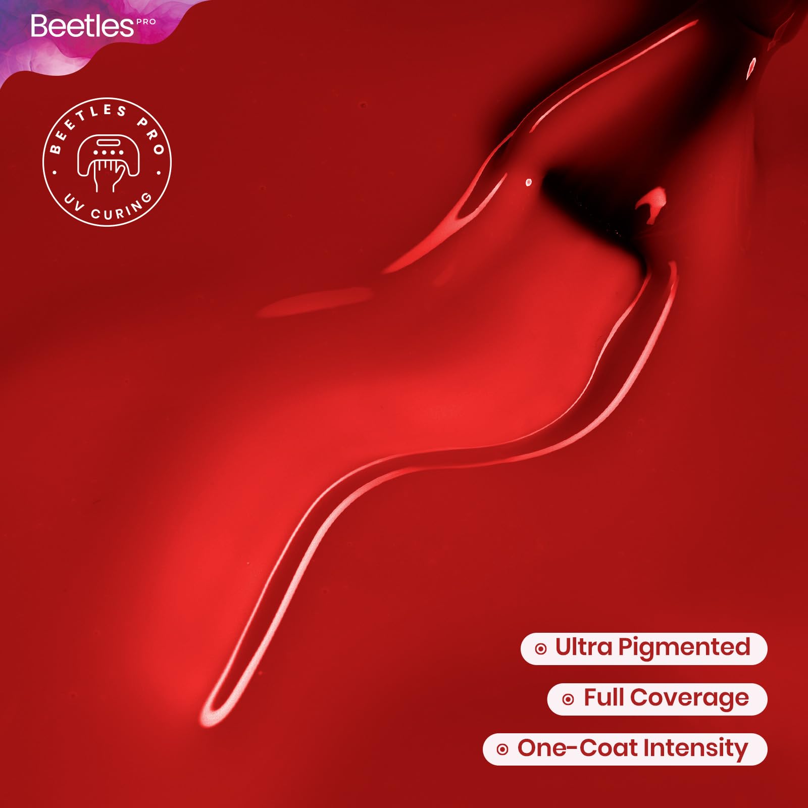 Beetles Pro Red Gel Polish - Safe but Spicy, Burgundy Wine Red Color 20ML Gel Polish