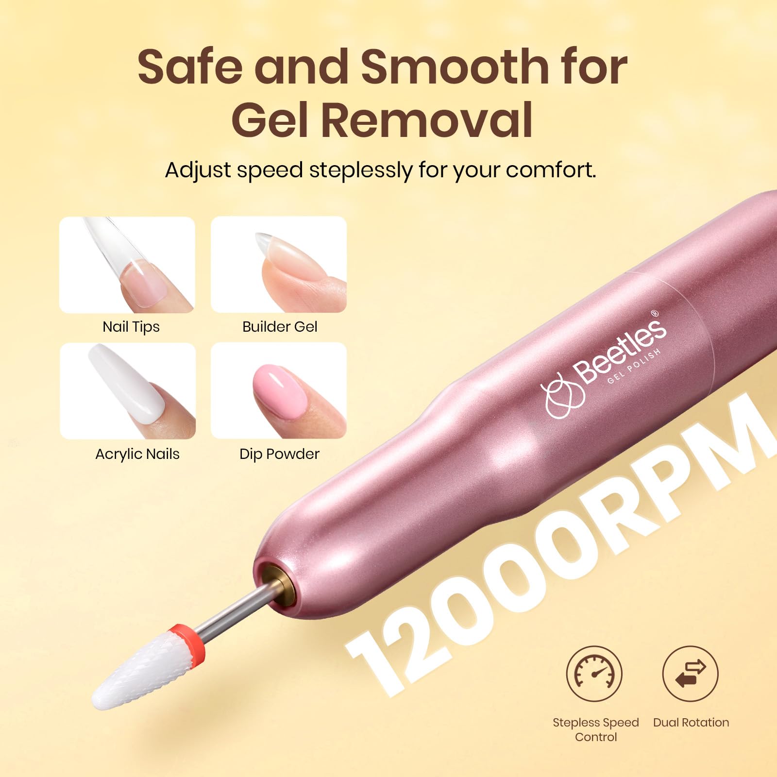 Beetles Gel Nail Polish Kit with U V Light and Nail Drill - 55Pcs Gel Nails Kit 32 Color LuliCore Polka Set