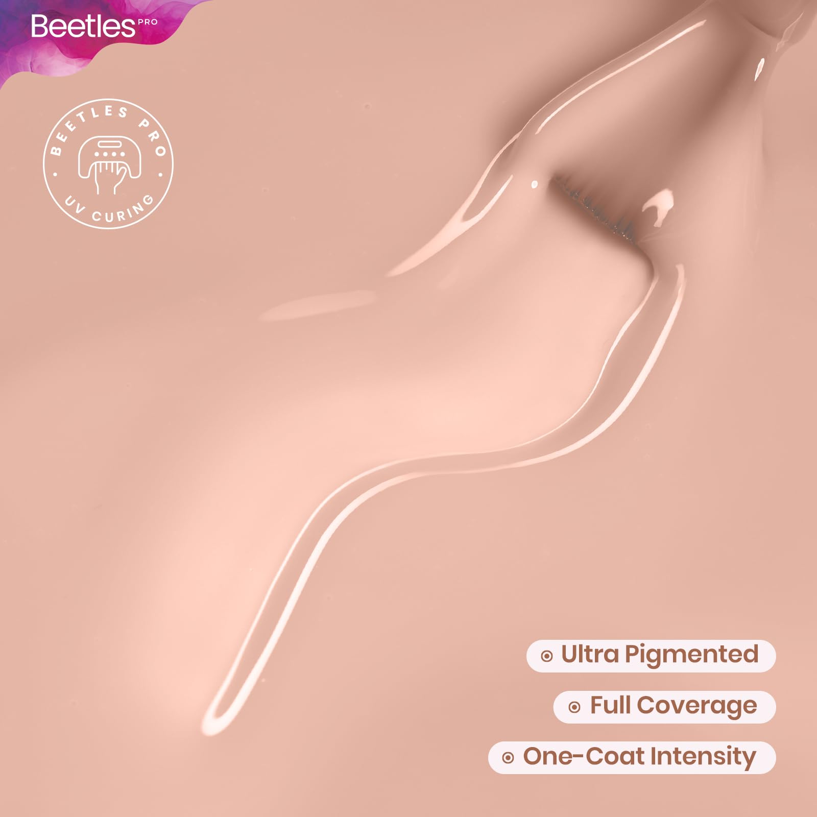 Beetles Pro Nude Gel Polish - Insecure but Pretty, Milky Pink Nail Color 20ML Sheer Nude Jelly Gel Polish