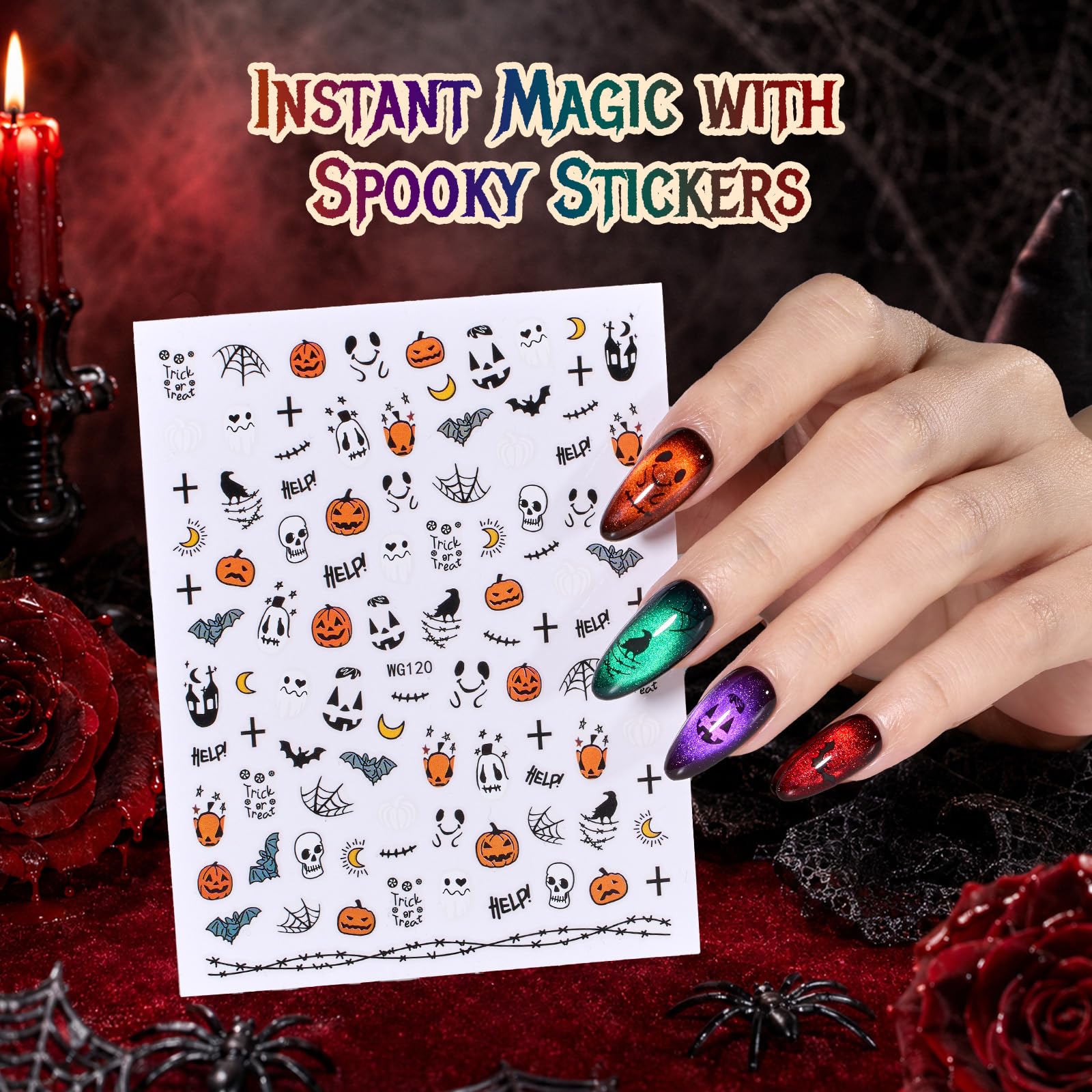Beetles Witch Potion Cat Eye 6 Colors Gel Nail Polish Set Halloween Nails Gel Polish Set Halloween Box Limited Edition