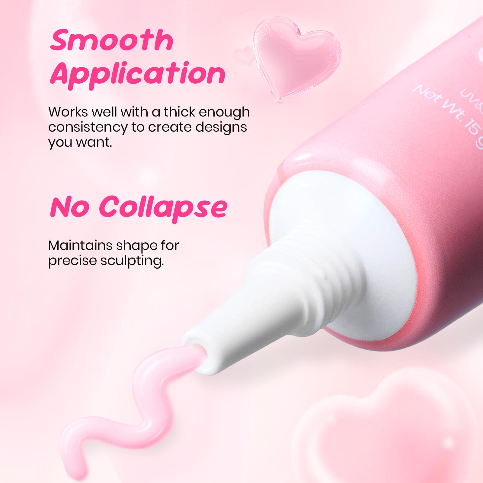 Beetles Valentine Nails - Pro 15ml Limited Pink 3D Sculpting Gel