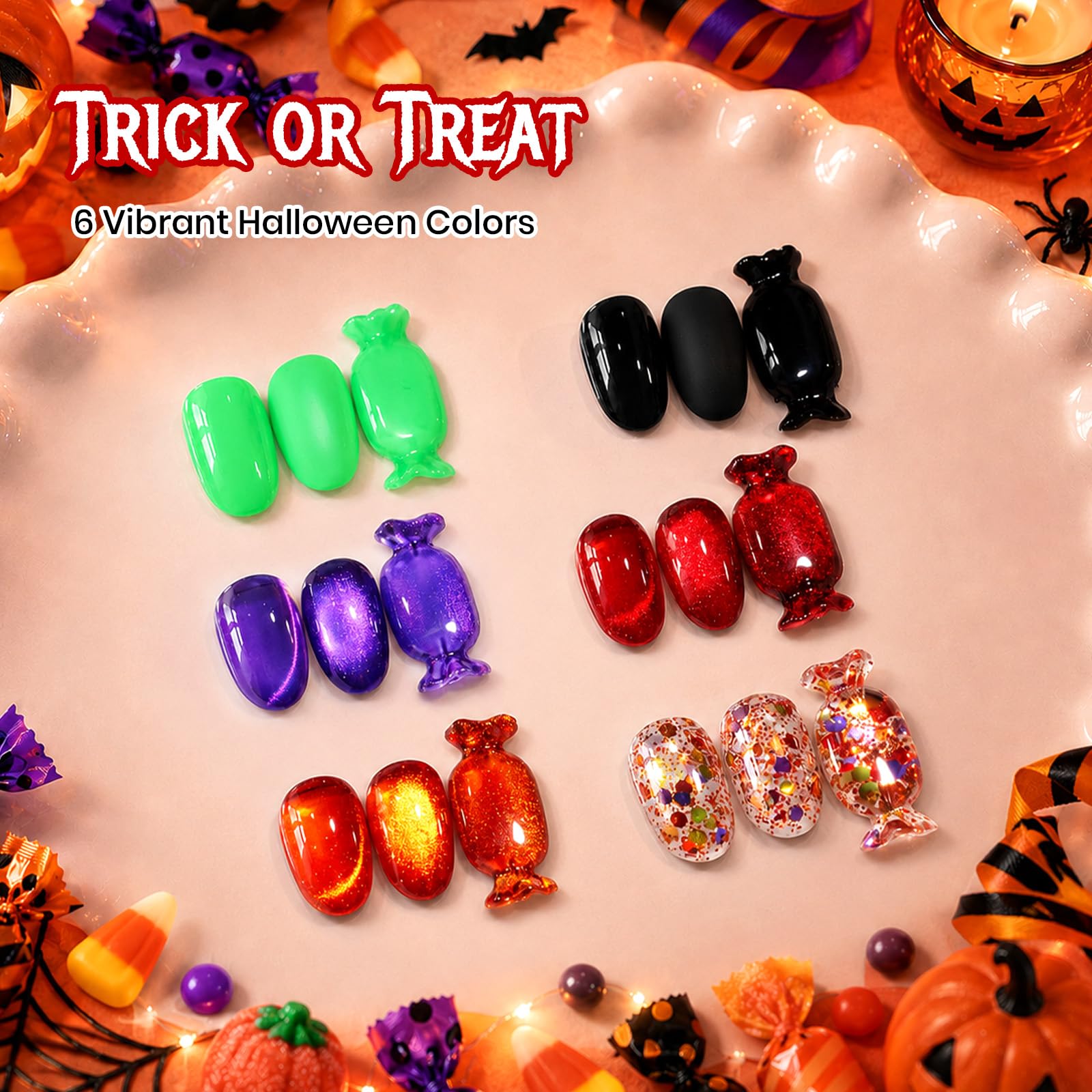 Beetles Halloween 6 Colors Gel Nail Polish Set 2026 Limited Edition Gift Box