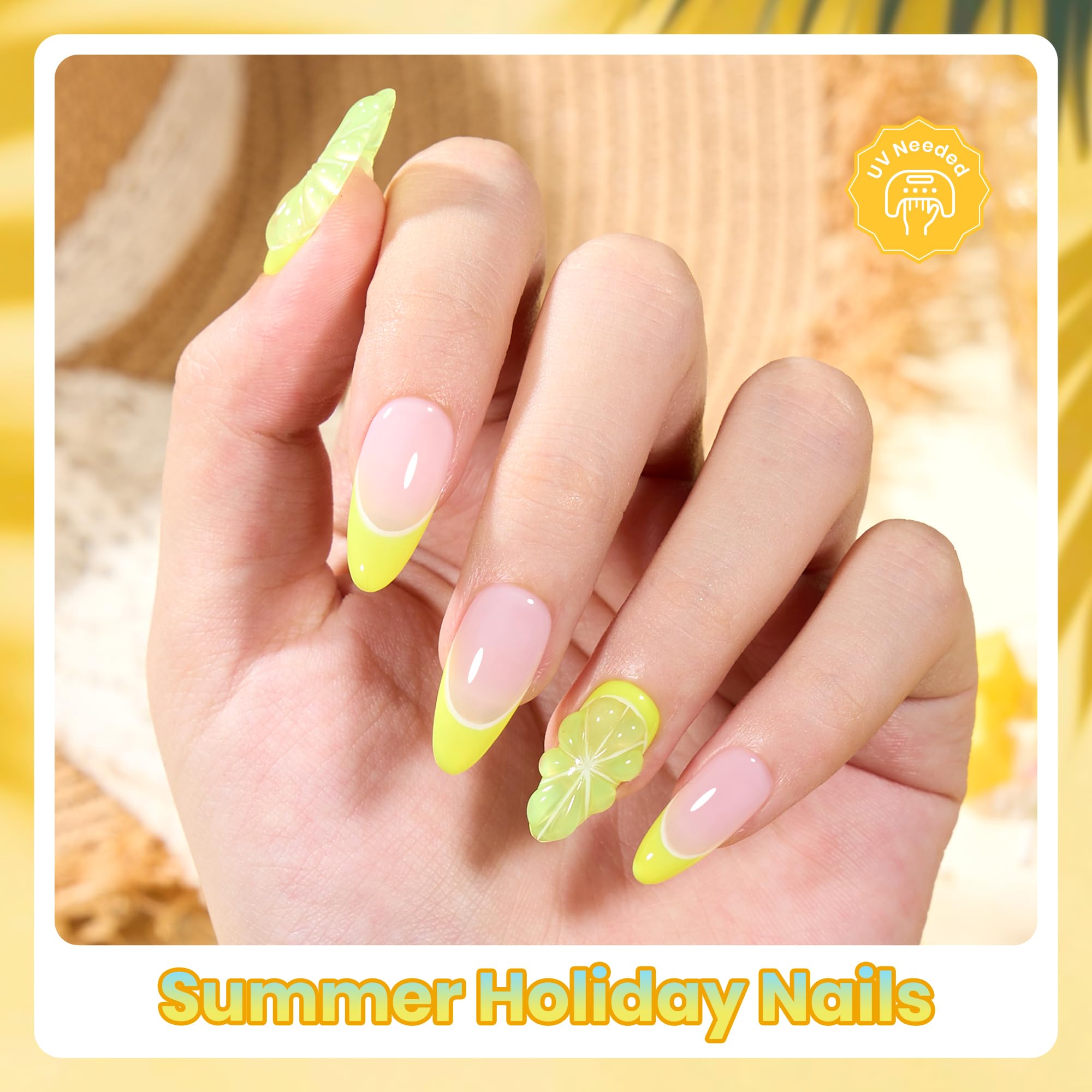 Beetles Amalfi Holiday 6 Colors Yellow Gel Nail Polish Set Summer Nails