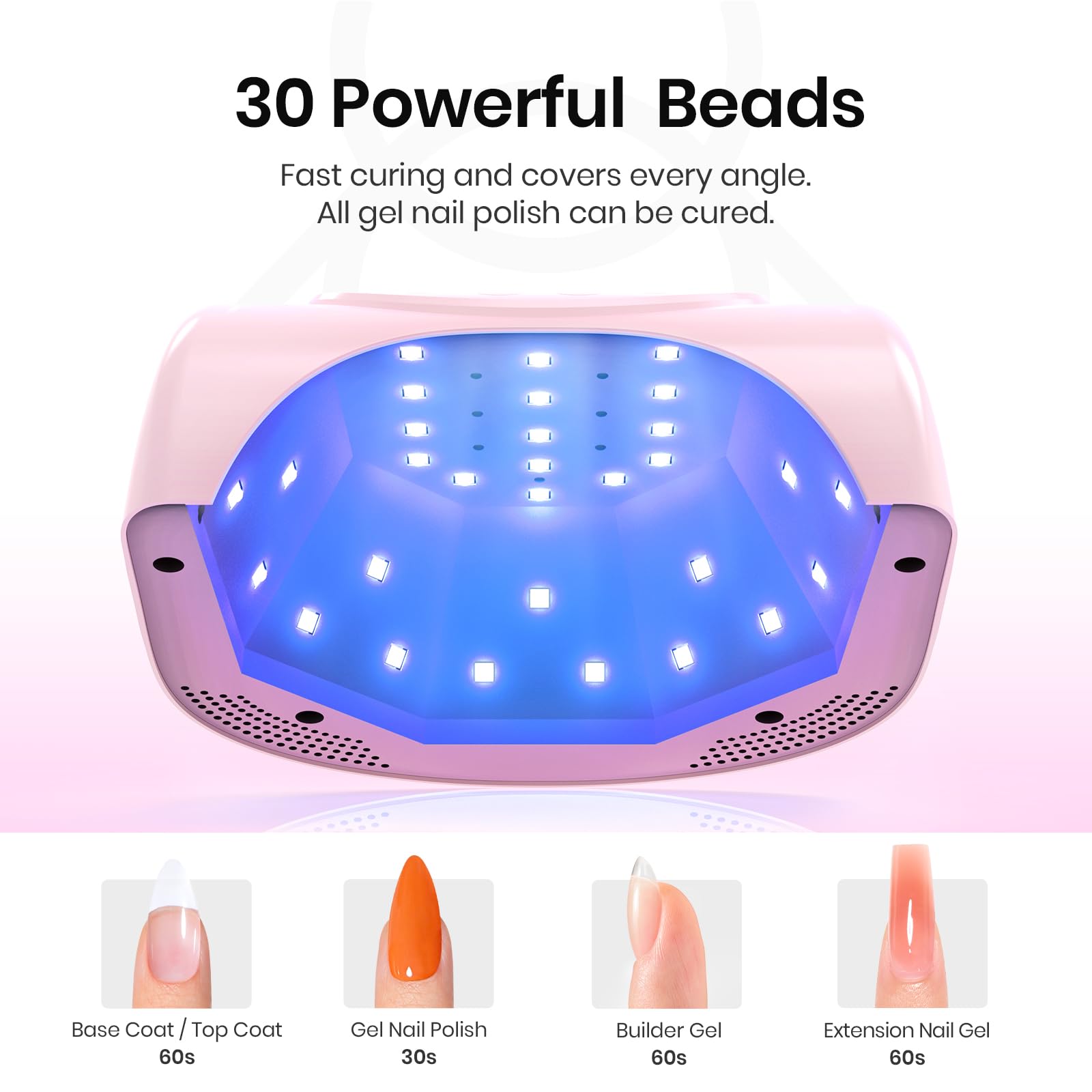 Beetles Best Seller 24W Pink UV LED Nail Lamp Smart Sensor