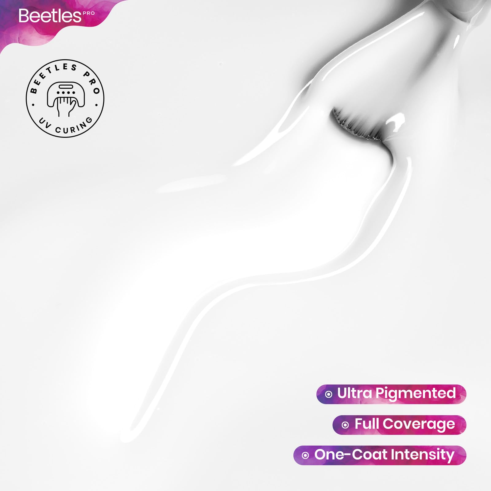 Beetles Pro White Gel Nail Polish - Craving Calm, HEMA Free & TPO Free, 15ml White Color Gel Polish