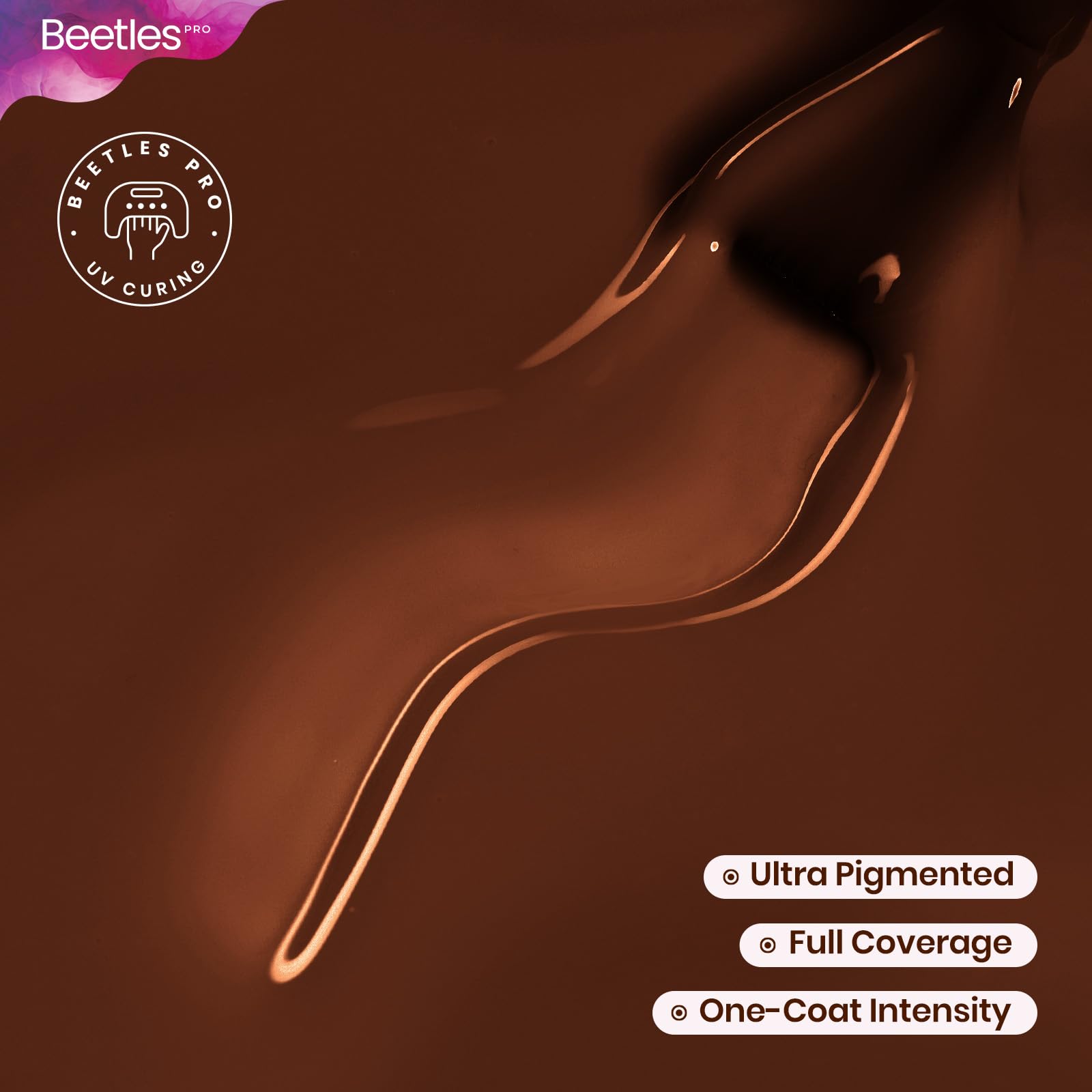 Beetles Pro Brown Gel Polish - Espresso Confession 1pc 20ml Dark Brown Color Gel Polish