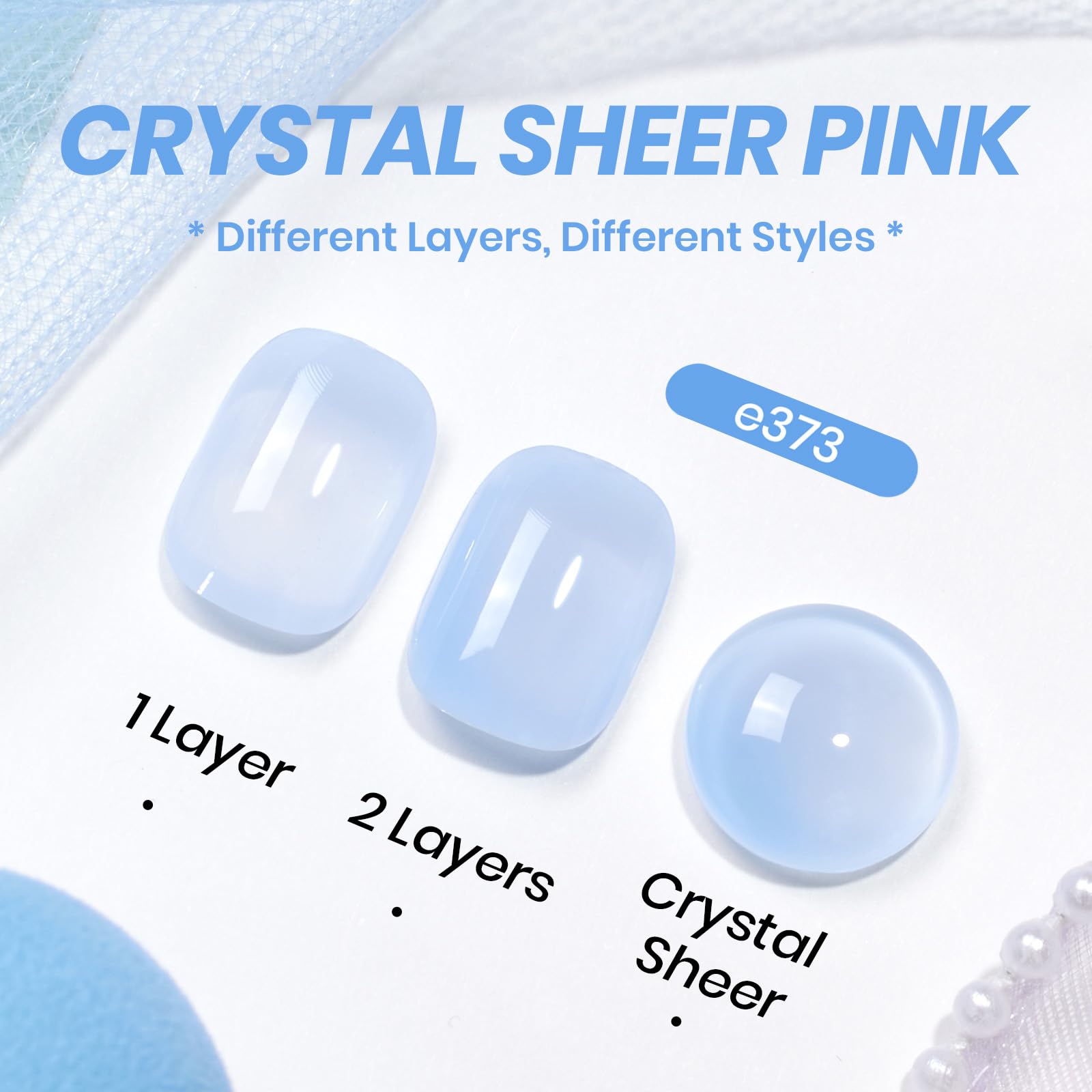 7.5ML Blueberry Milk Jelly Sheer Blue Gel Nail Polish