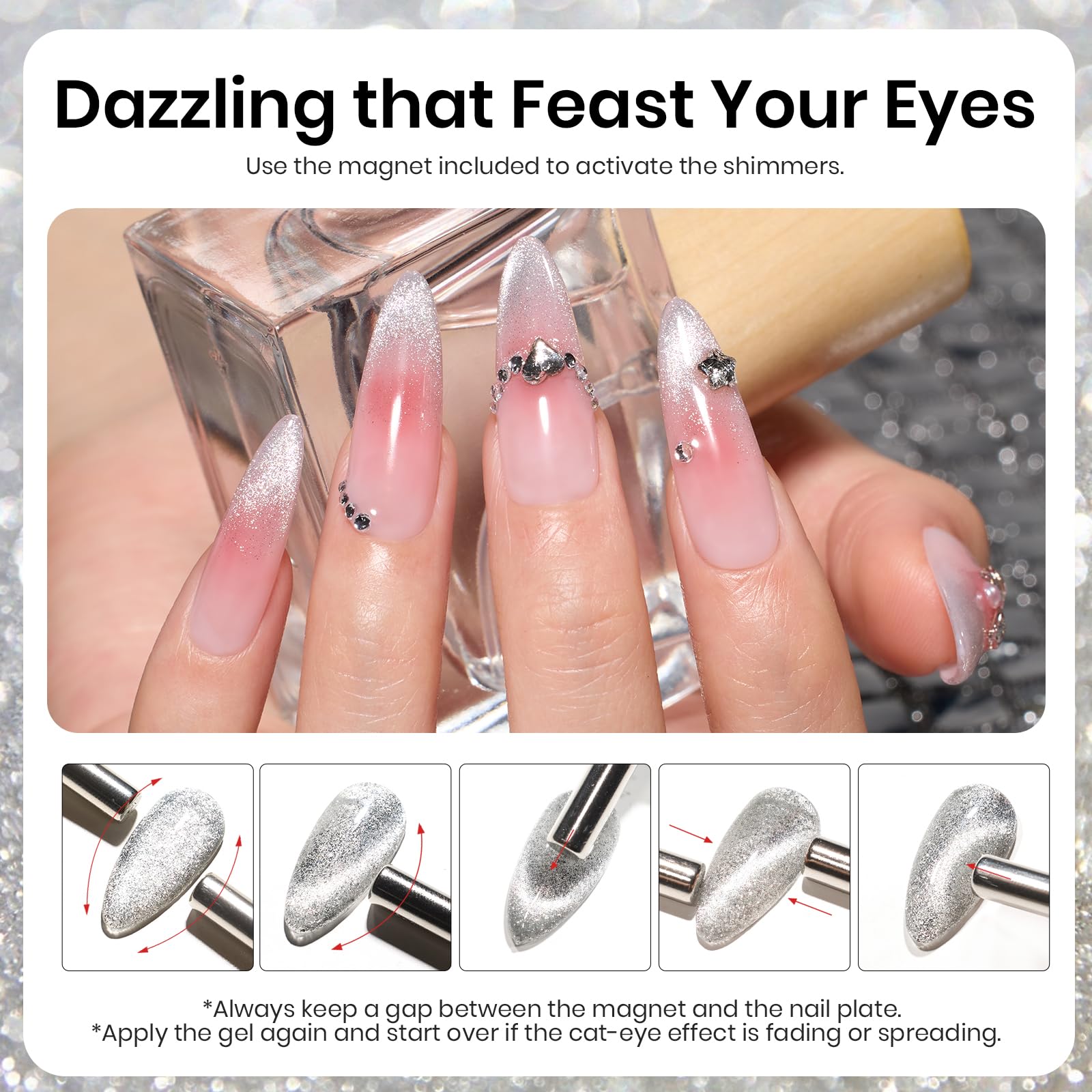 Sliver Dreamscape|15ml Gel Polish Silver Nail Colors Glitter Gel Star Nails
