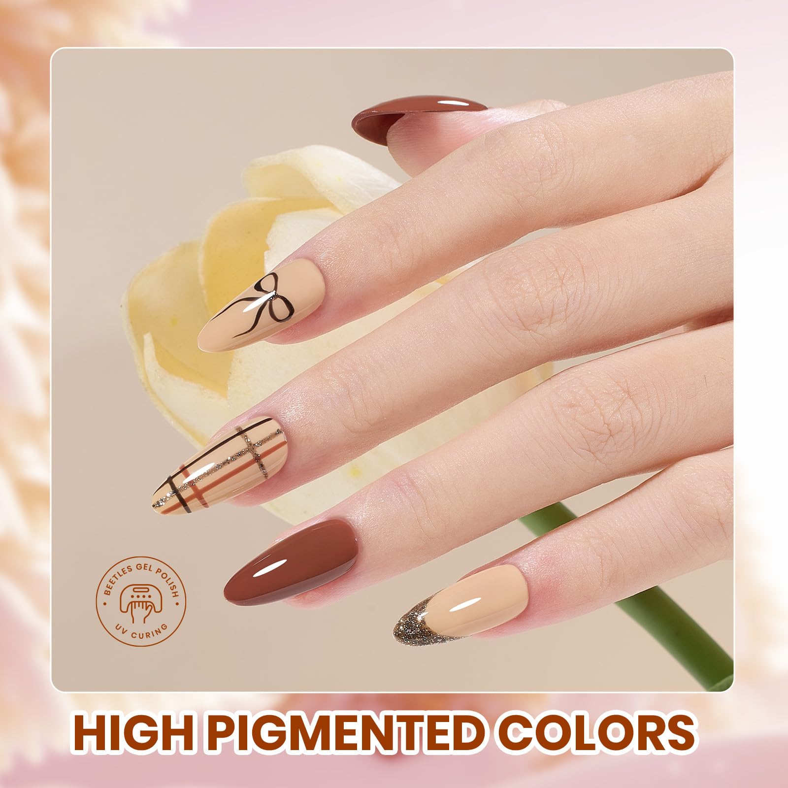 Beetles Gel Polish Winter Sonata Winter Nails  - 20 Colors Brown Winter Sonata Fall Gel Nail Polish Set