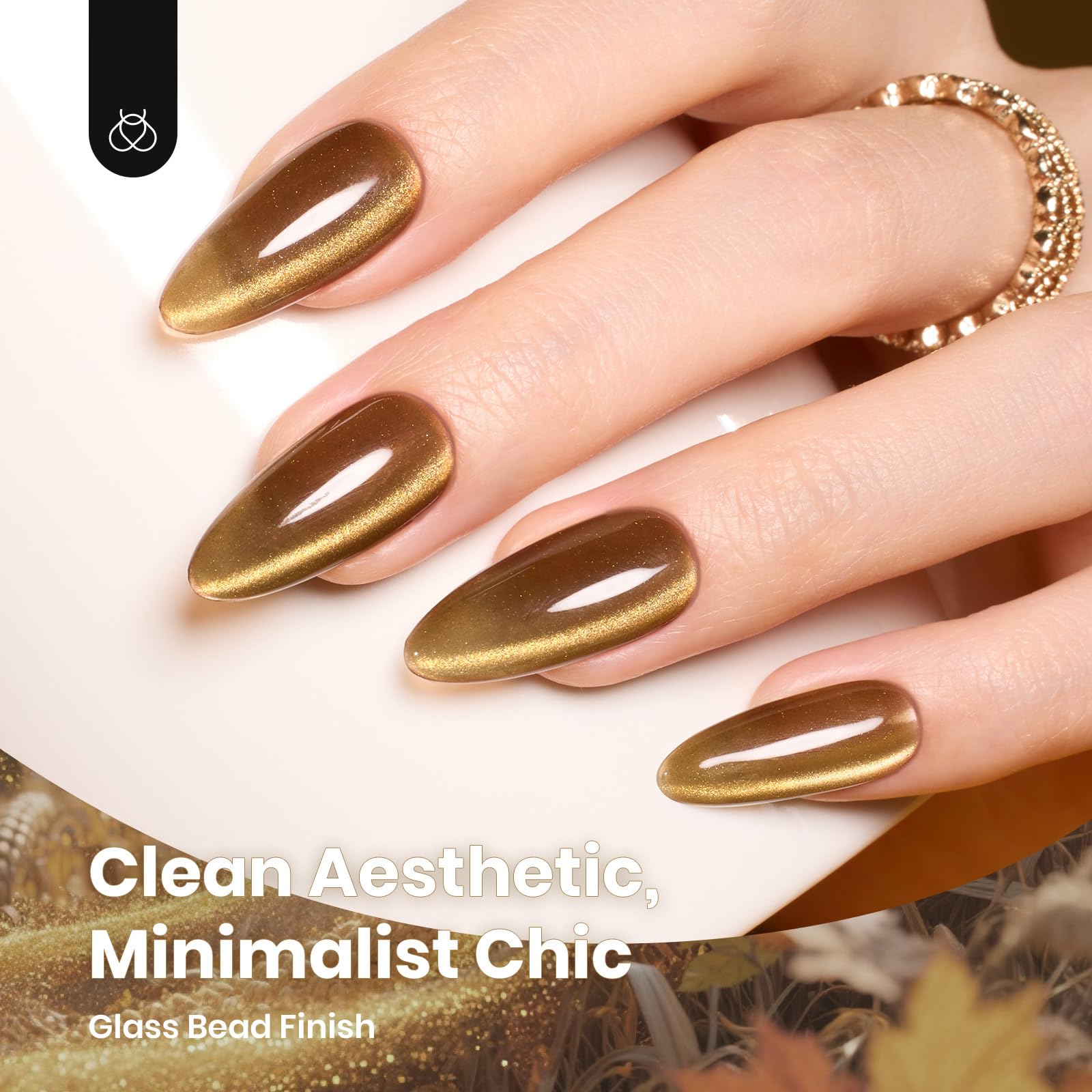 Golden Mirage - 6 Colors Cat Eye Glitter Magnetic Fall Gel Nail Polish Set
