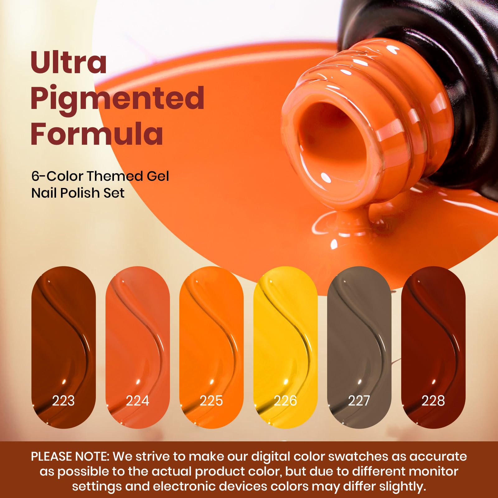 Autumn Leaves- 6 Colors Gel Polish Kit for Nails