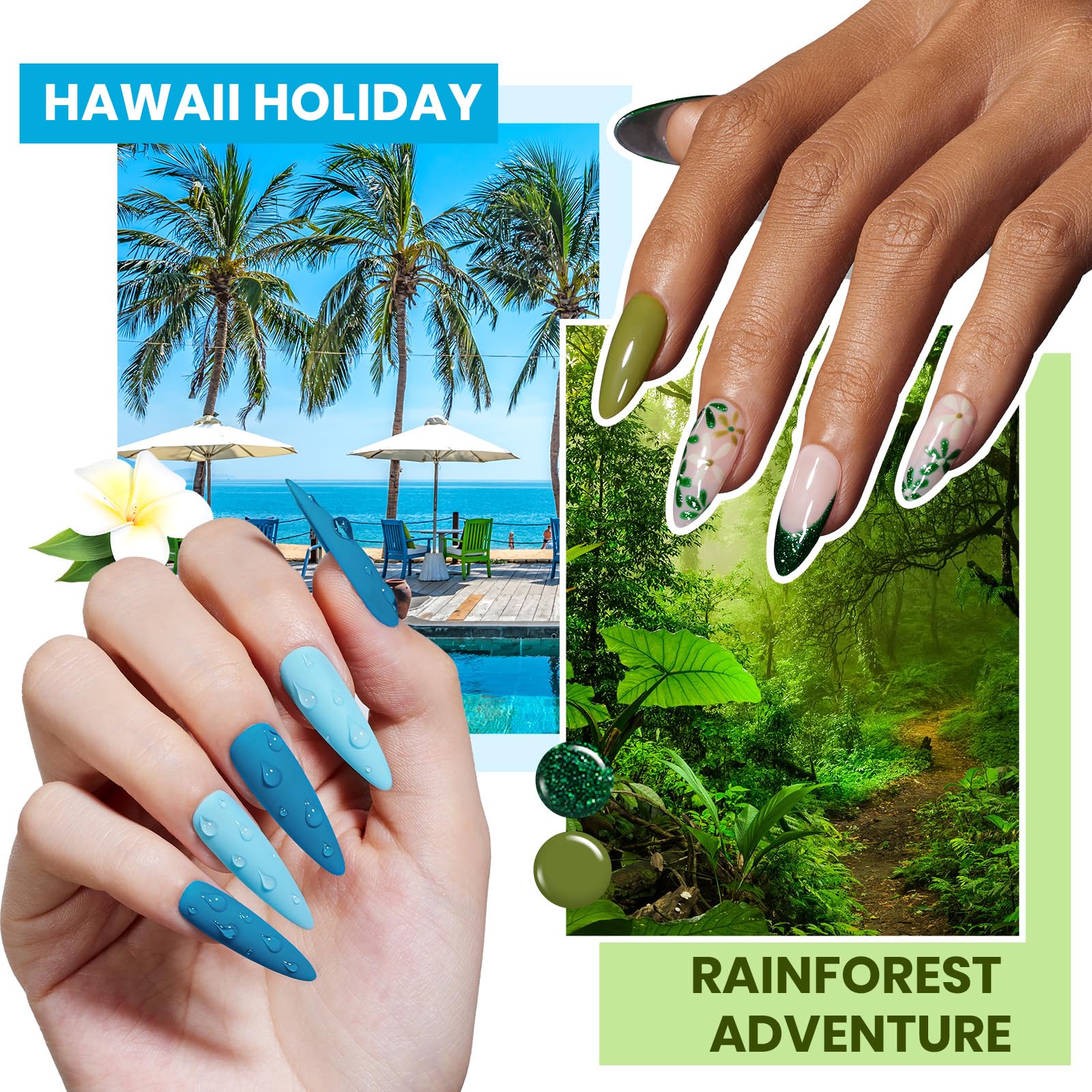 World Travel Gel Nail Polish | 60 Nail Gel Polish Colors Kit total 77 pcs