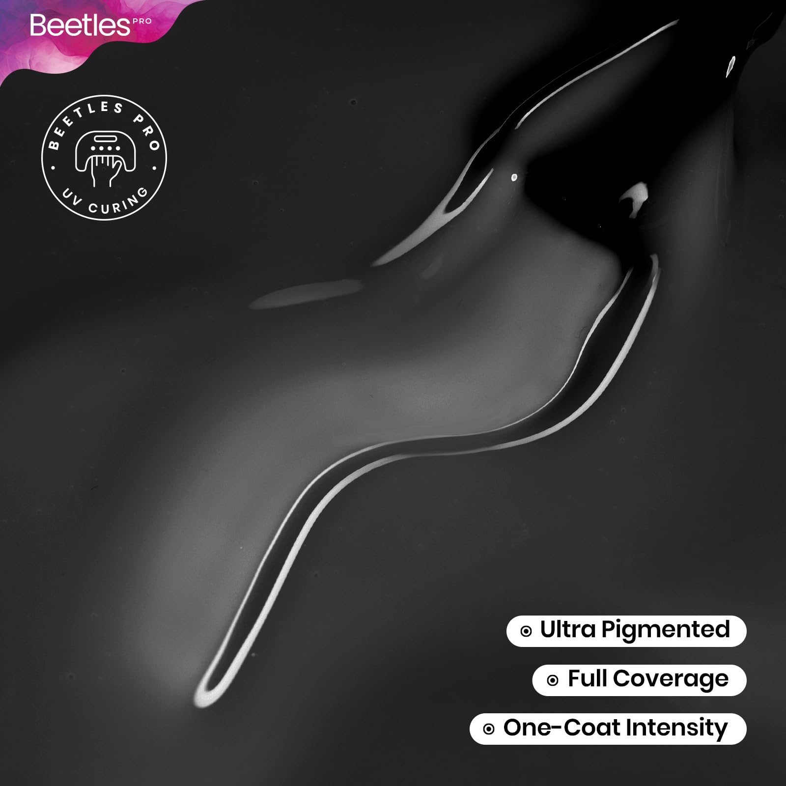 Beetles Pro Black Gel Polish - Chill Intentions Audrey Black Color 20ML Gel Polish