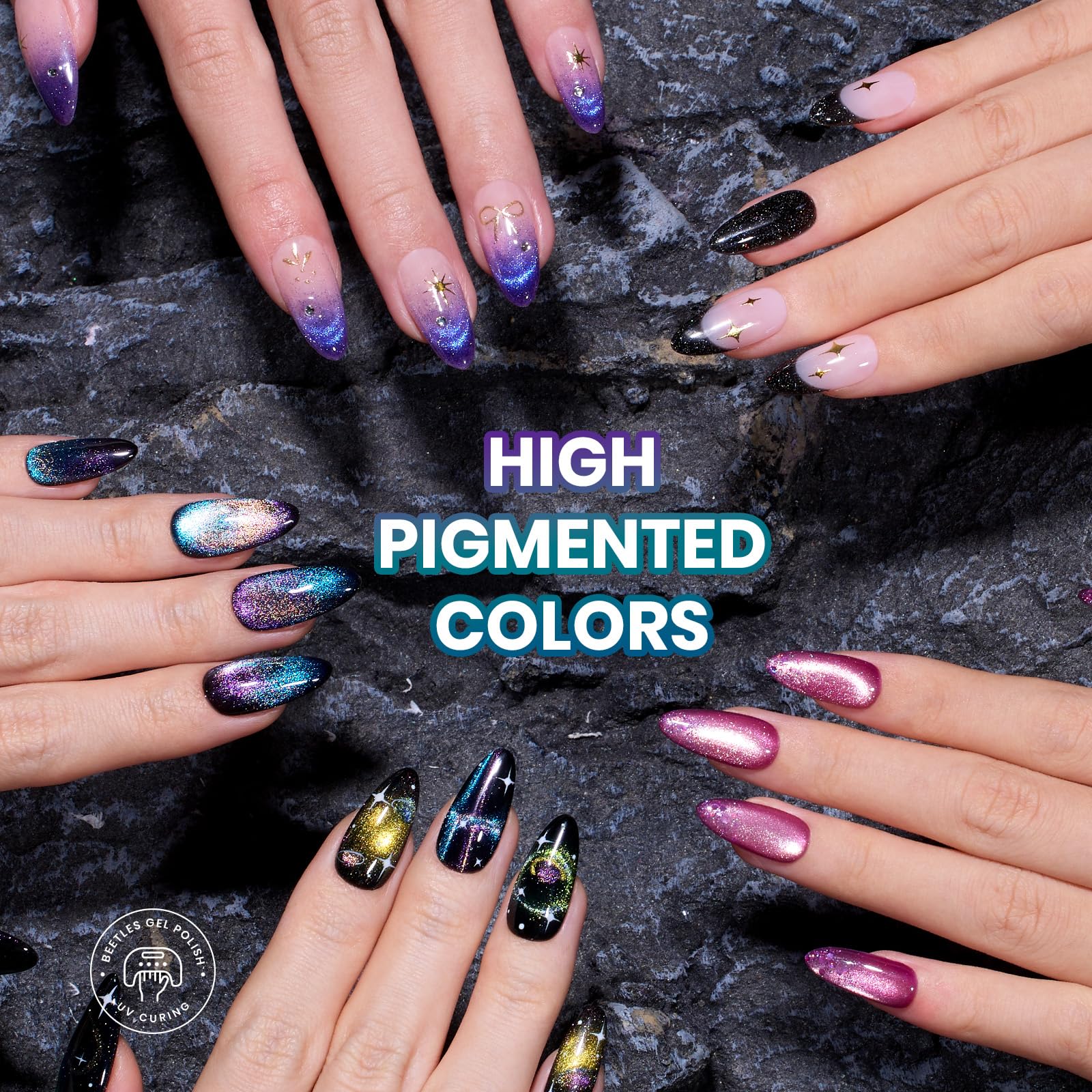 Beetles Stellar Mirage  - 20 Colors Fall Halloween Jelly Cat Eye Color Changing Gel Polish Set