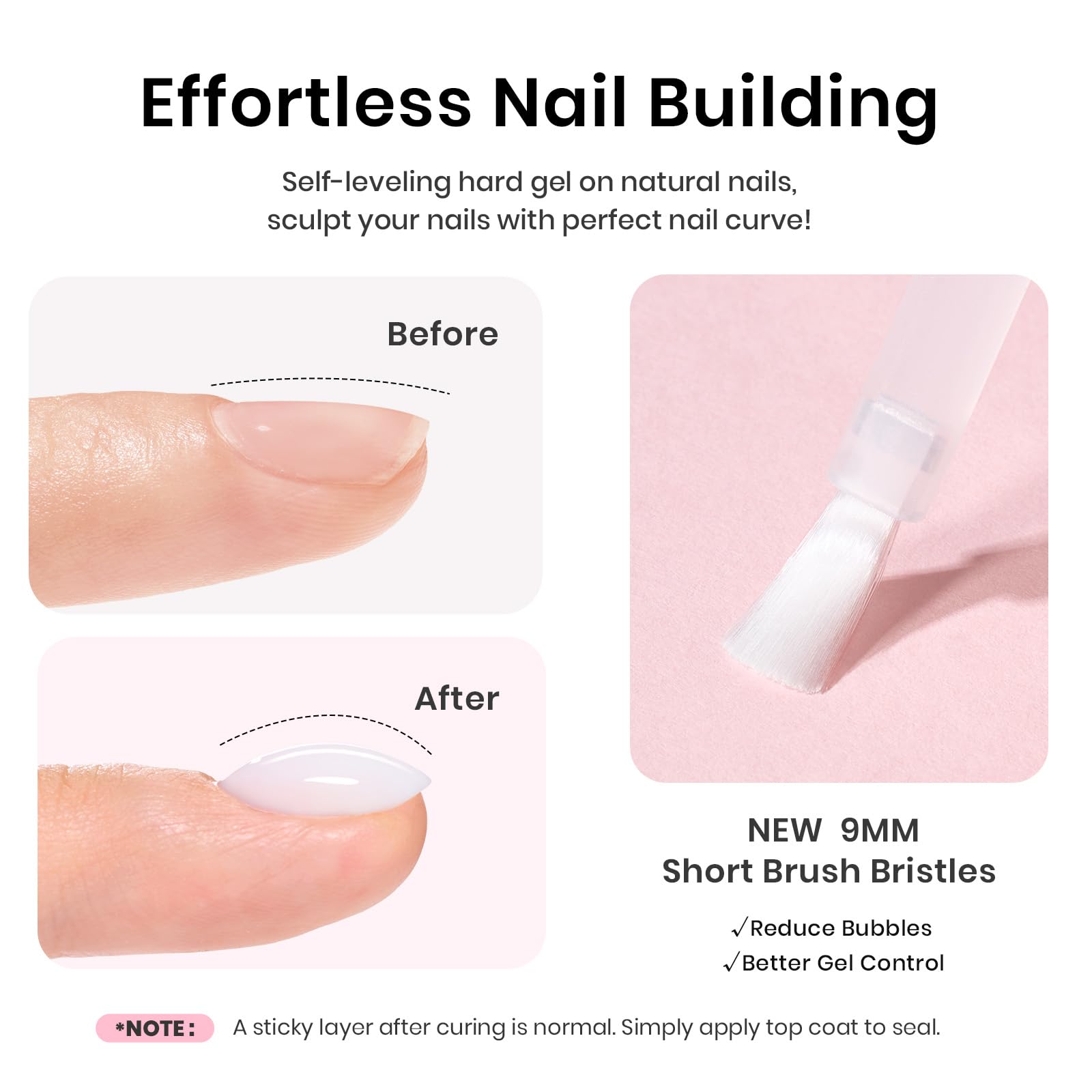Beetles Builder Gel HEMA Free-Lady with Dreams Glitter Pink 0.51 oz 8 in 1 Nail Thickening Strengthening Building Apex for Beginner DIY Salon at Home, Pink Builder Nail Gel, UV & LED Lamp Cured