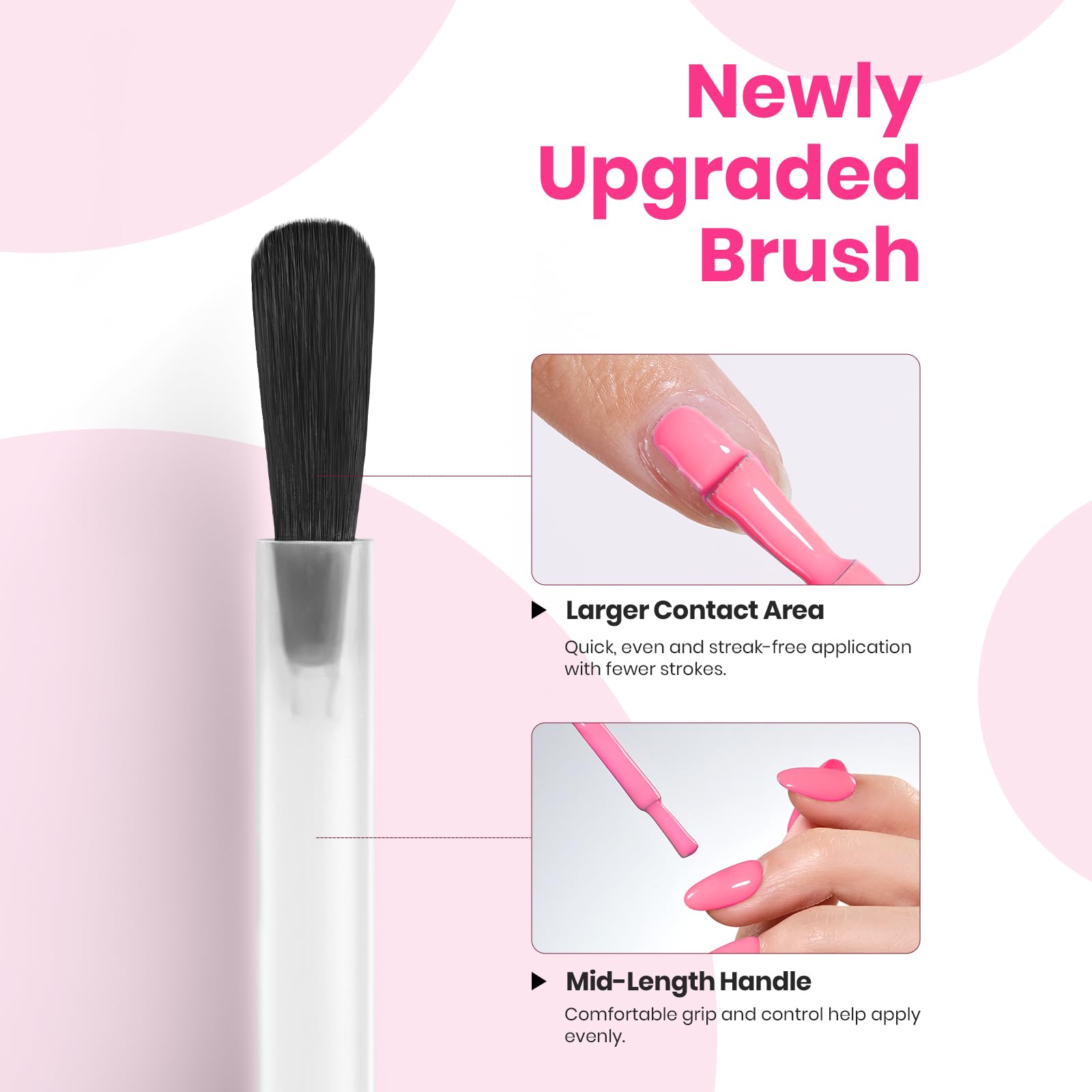 Beetles Hot Pink Gel Polish - Blush Popper 15ML/0.51Fl Oz, Hema Free Neon Pink Gel Nail Polish