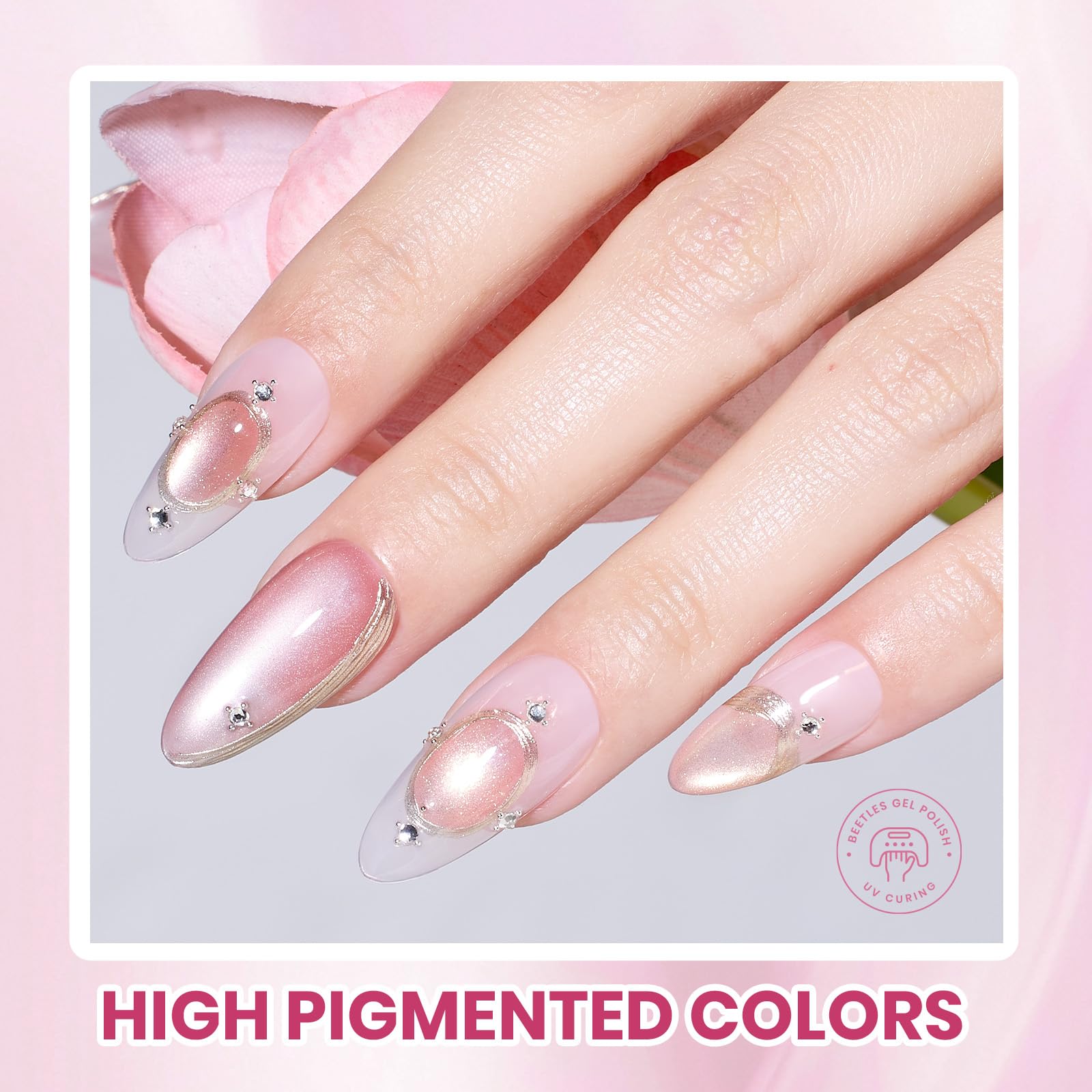 Glowy Grace - 20 Colors Pink Jelly Glitter Cat Eye Nude Gel Nail Polish Kit
