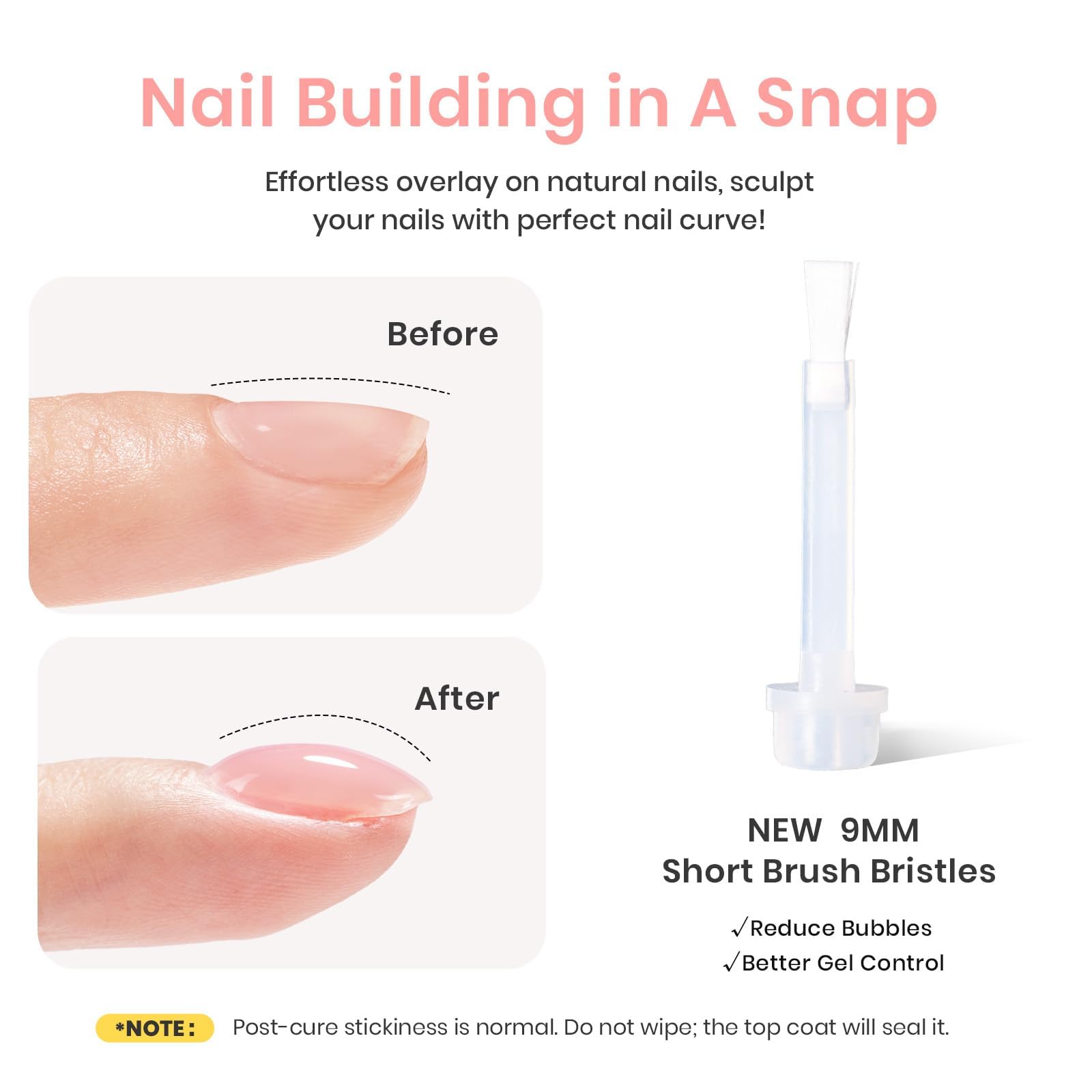 Beetles Builder Gel HEMA Free-Pristine Grace 0.5 oz 8 in 1 Nail Thickening Strengthening Building Apex for Beginner DIY Salon at Home, Jelly Pink Builder Valentines Nail Gel, UV & LED Lamp Cured