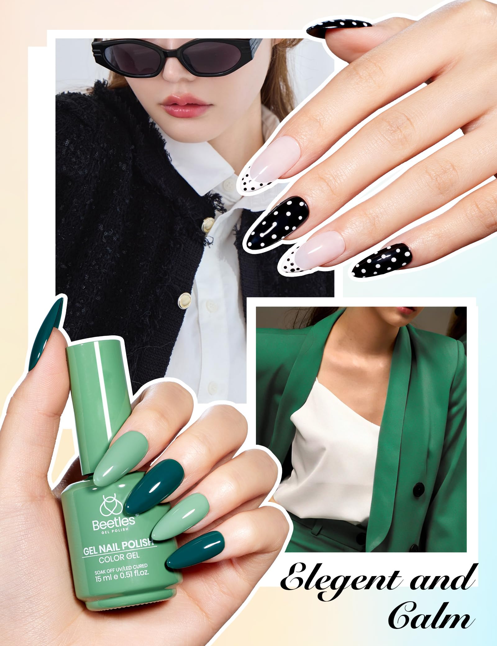 Beetles Gel Polish Set - Everyday Muse Collection, 20 Colors 15ML Pink