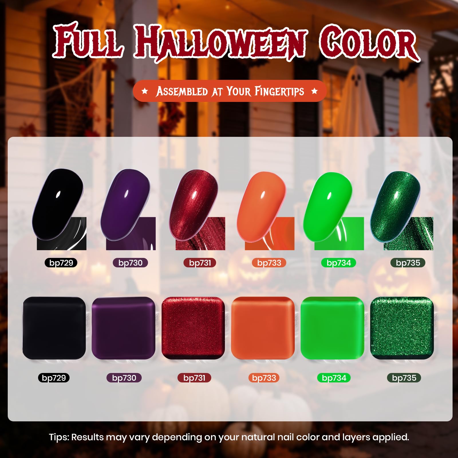 Beetles Halloween Nail Polish Set 6 Colors Quick Dry Regular Limited Edition Nail Polish