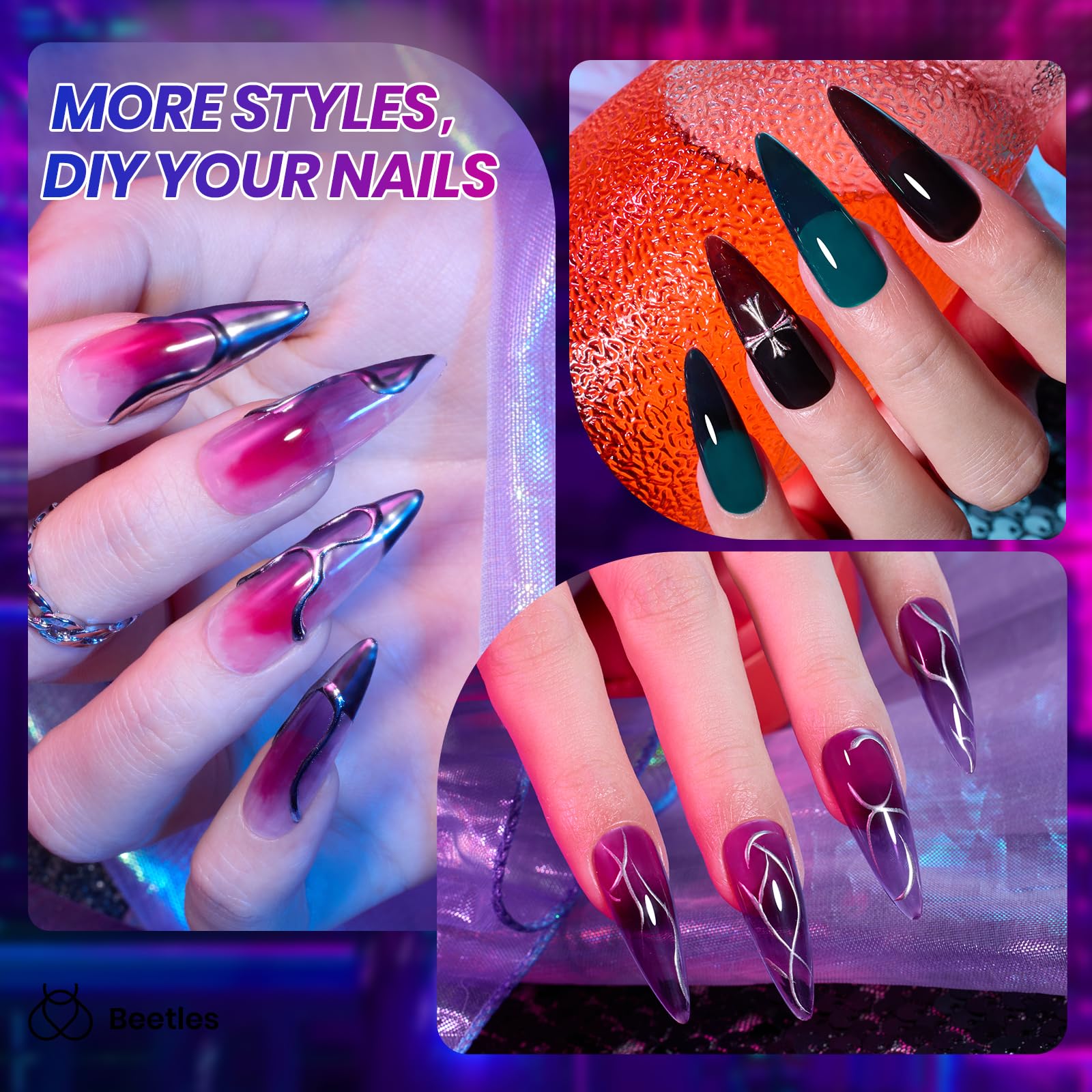 Beetles Gel Polish Vivid Noel Jelly - 6 Colors Christmas Nail Kit