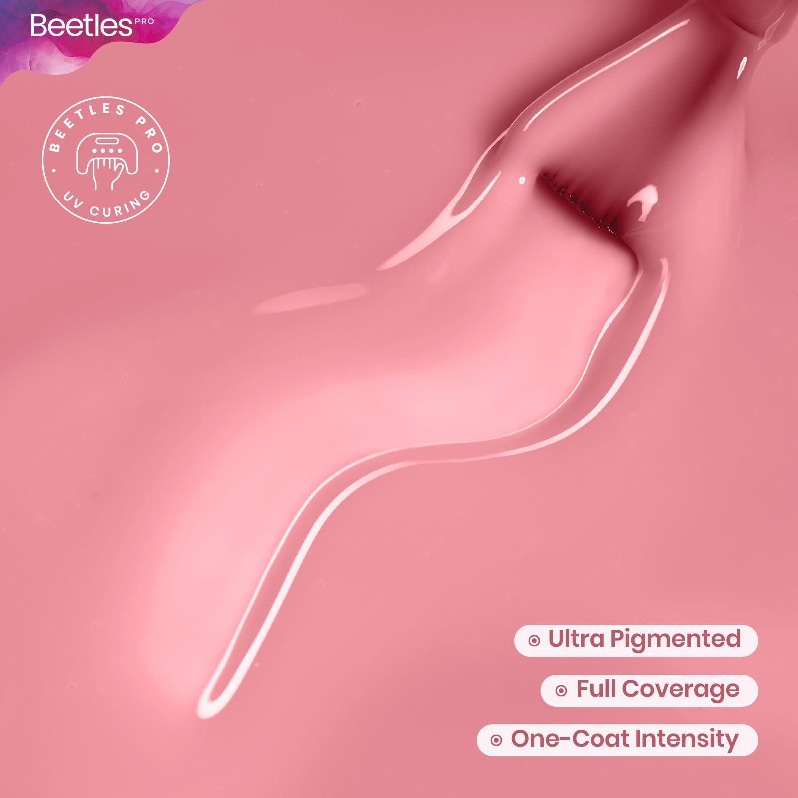 Beetles Pro Pink Gel Polish Nails Shake It Off - 1 Pcs 20ml Nude Pink Color Gel Polish