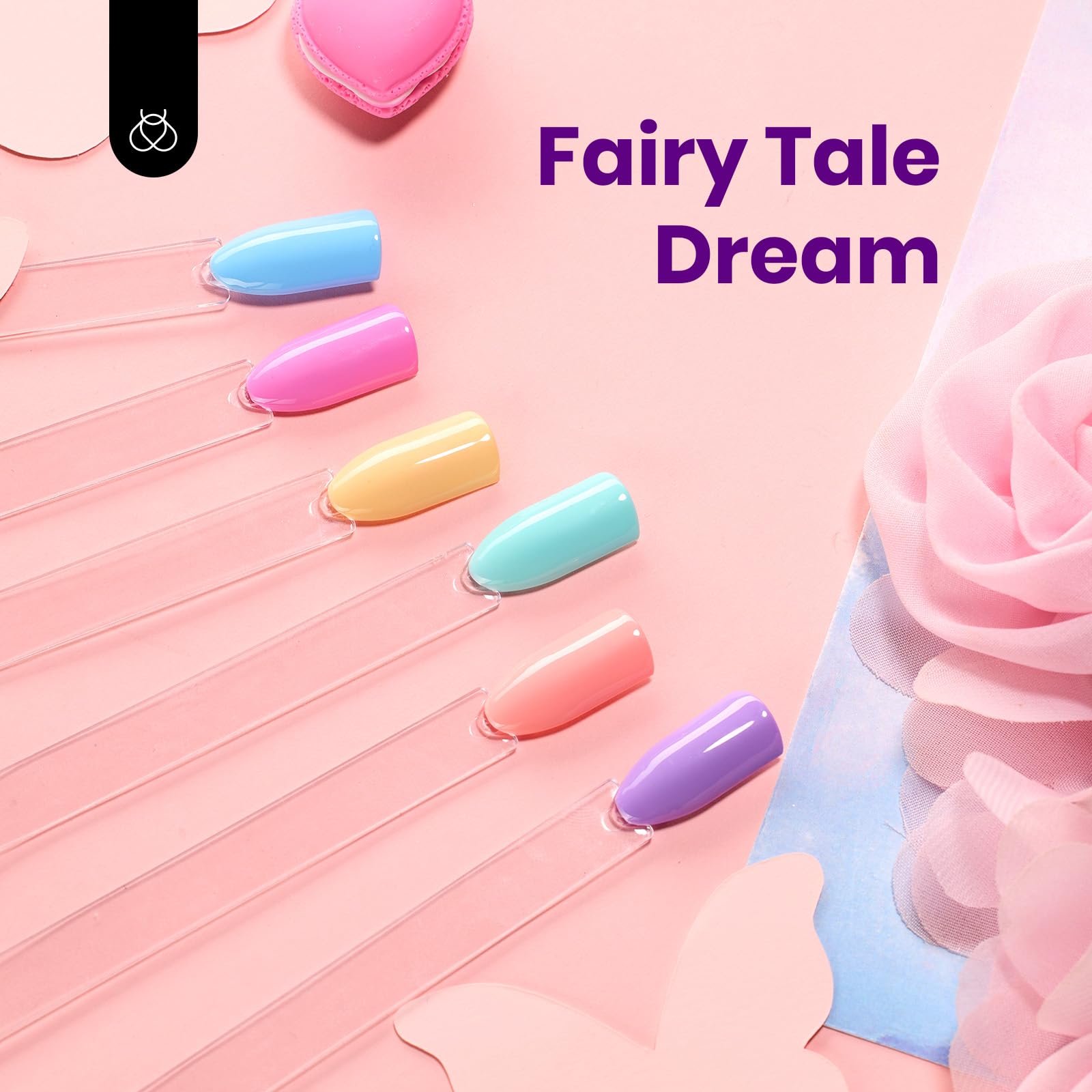 Hema-free Unicorn Collection | Colorful Bottle 6 Color Each 15ml Blue Yellow Pink Gel Polish