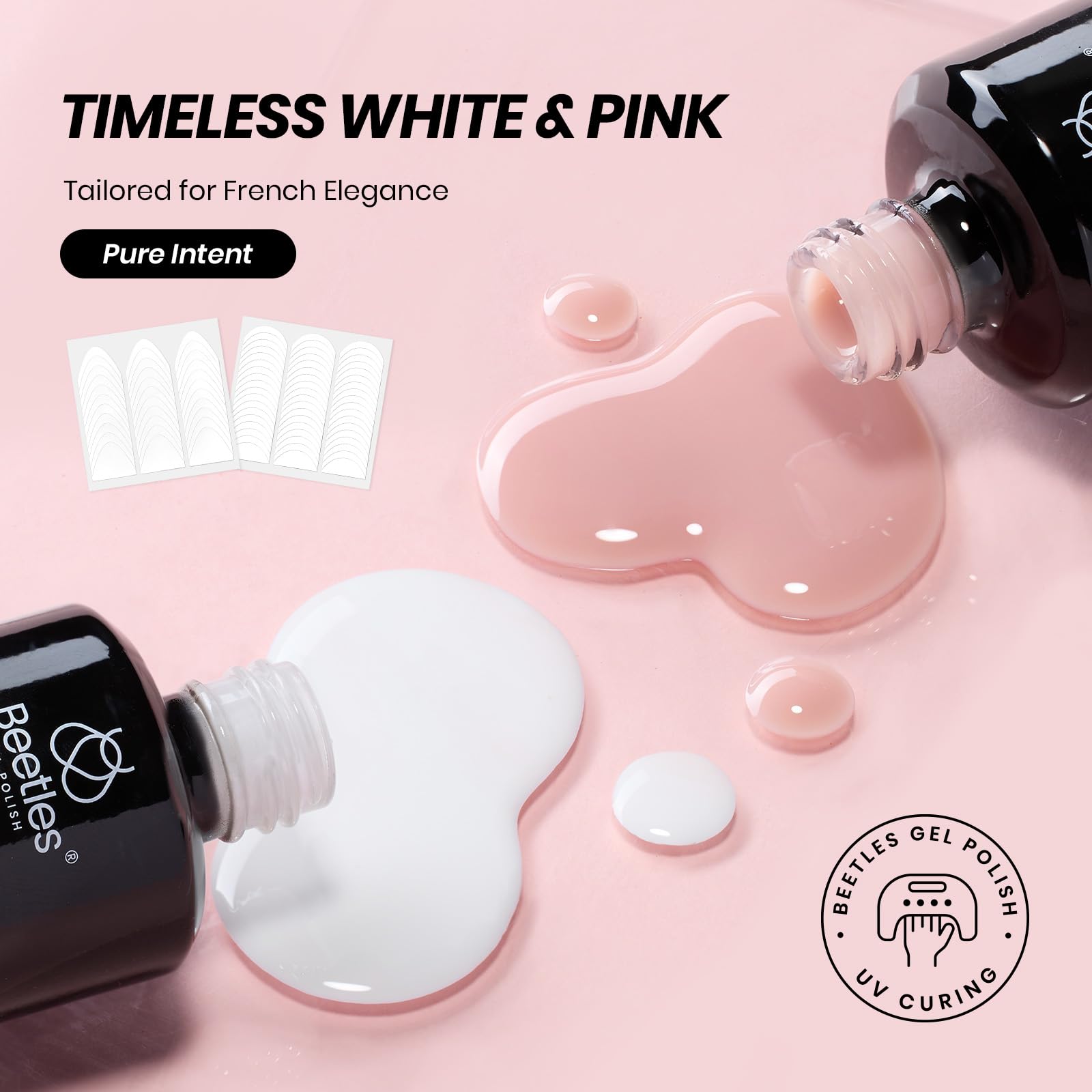 French Manicure Kit - White Nude Pink Gel Nail Polish