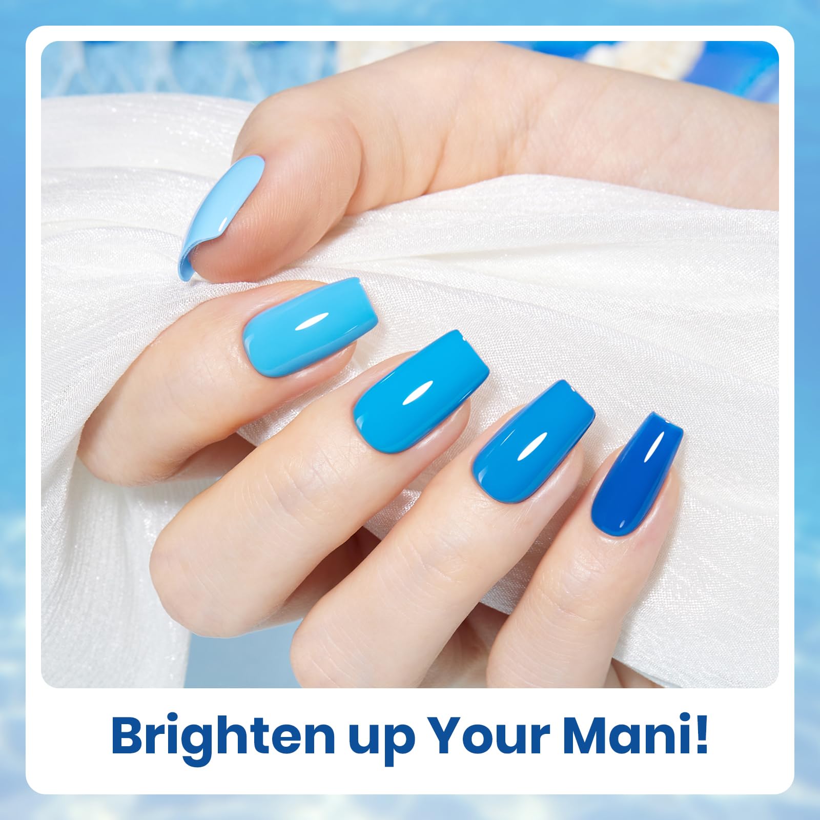 Ocean Range - 6 Colors Light Baby Dark Navy Blue Gel Polish Set