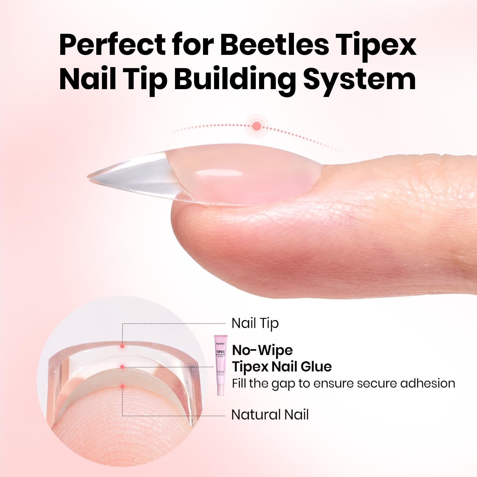 Beetles Nail Glue Essential Duo Dropper Design 20g No Wipe Hands-Free Nail Glue And 30ml Glass Dropper Nail Remover