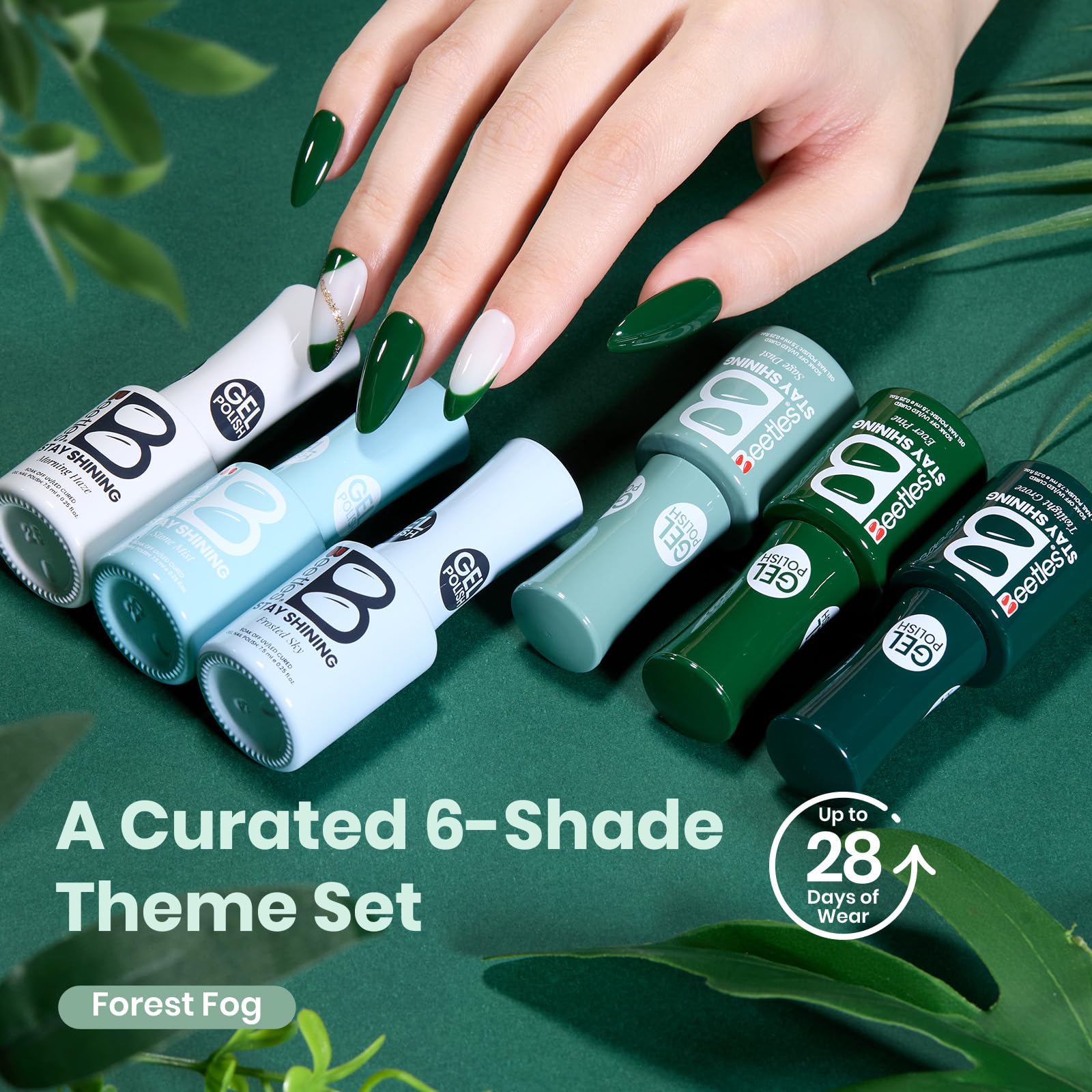 Beetles Gel Nail Polish Set - Stay Shining Forest Fog Shade Set