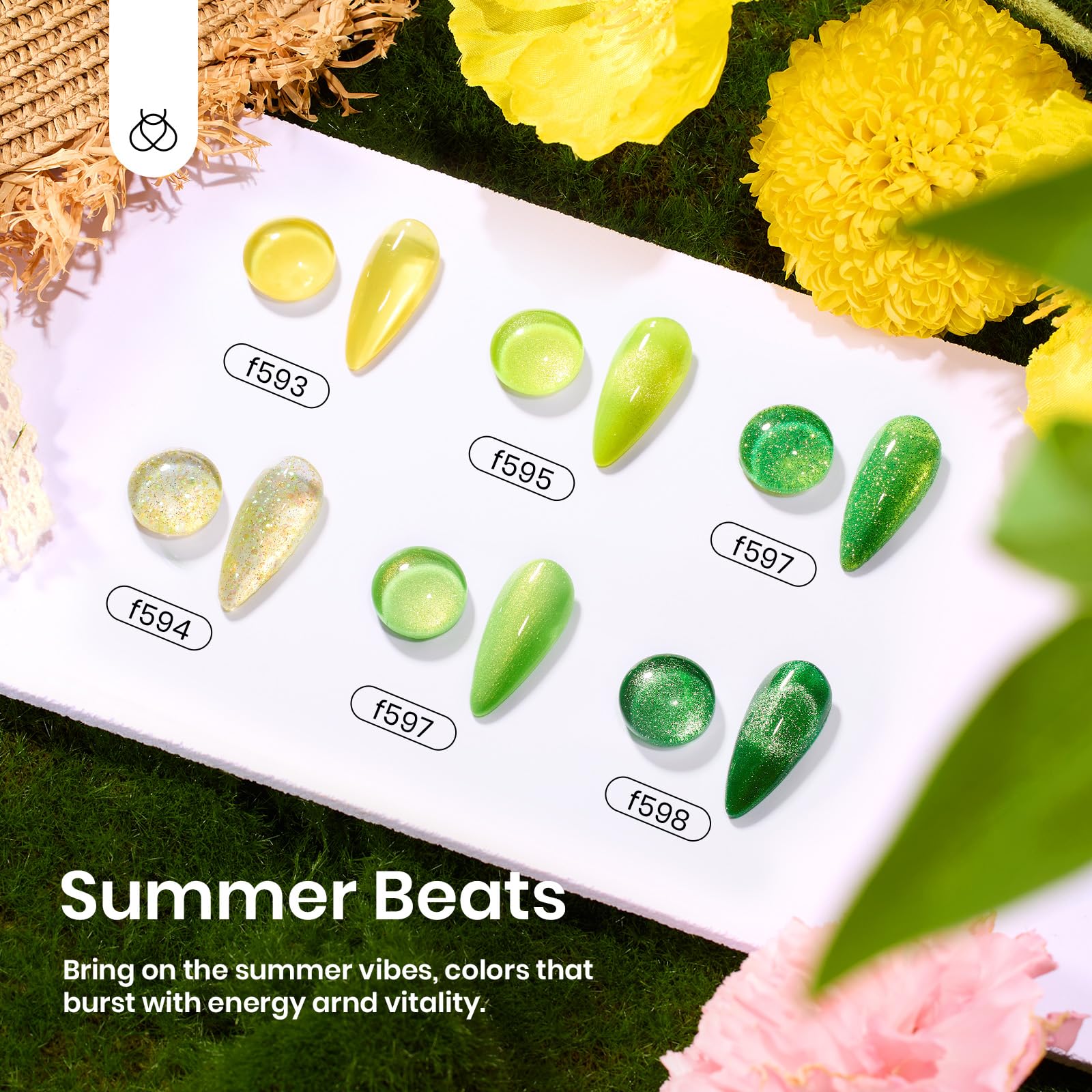 Summer Beats | 6 Colors Jelly Cat Eye Glitter Gel Polish Set