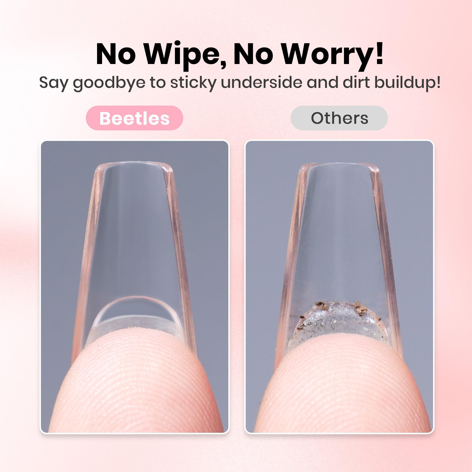 Beetles 20g Tipex Nail Glue Gel, No Wipe & No-Need-to-Hold, Designed for Tipex Instant Apex Nail Tips