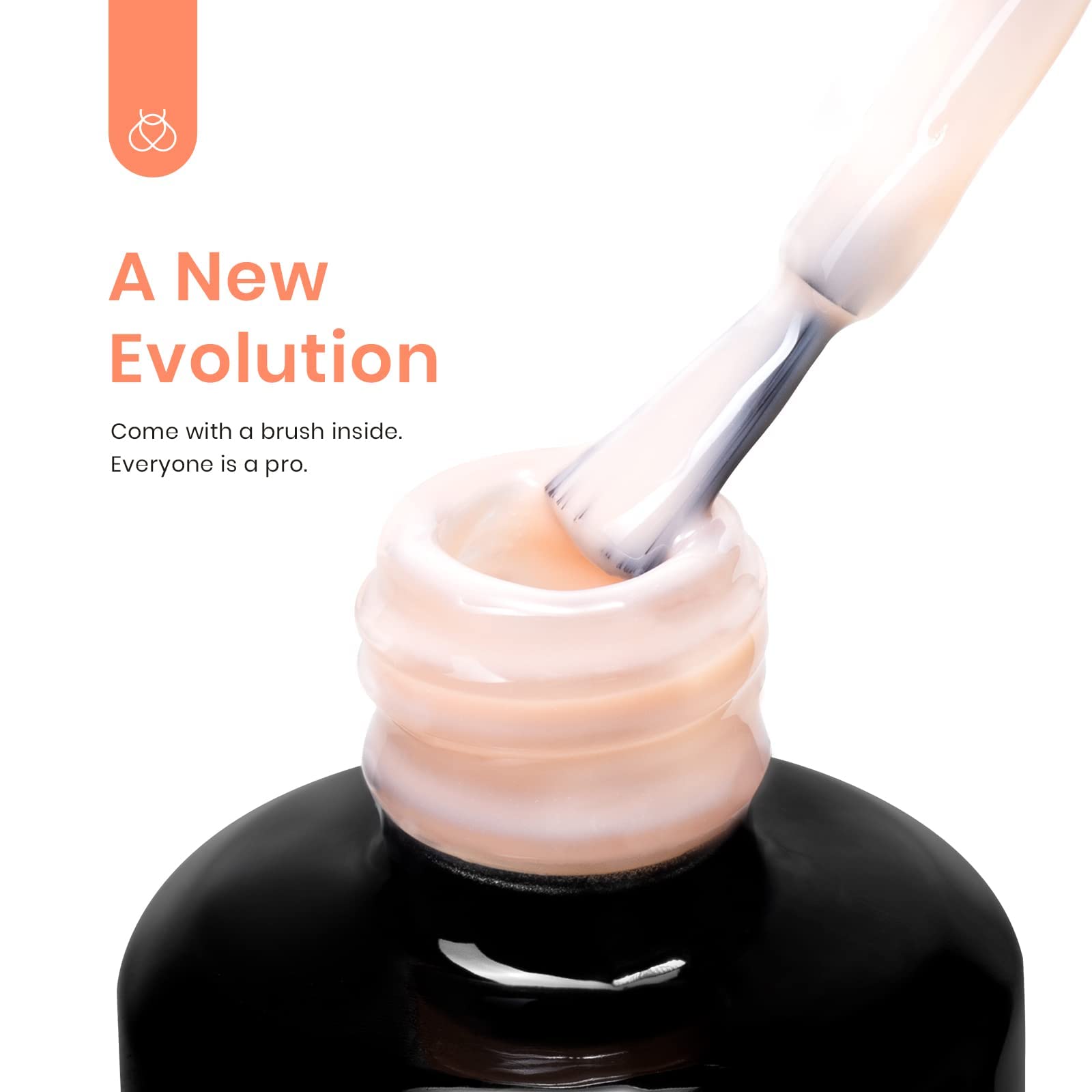 Beetles Builder Gel for Nails-Cover Nude Translucent 7 in 1 Nail