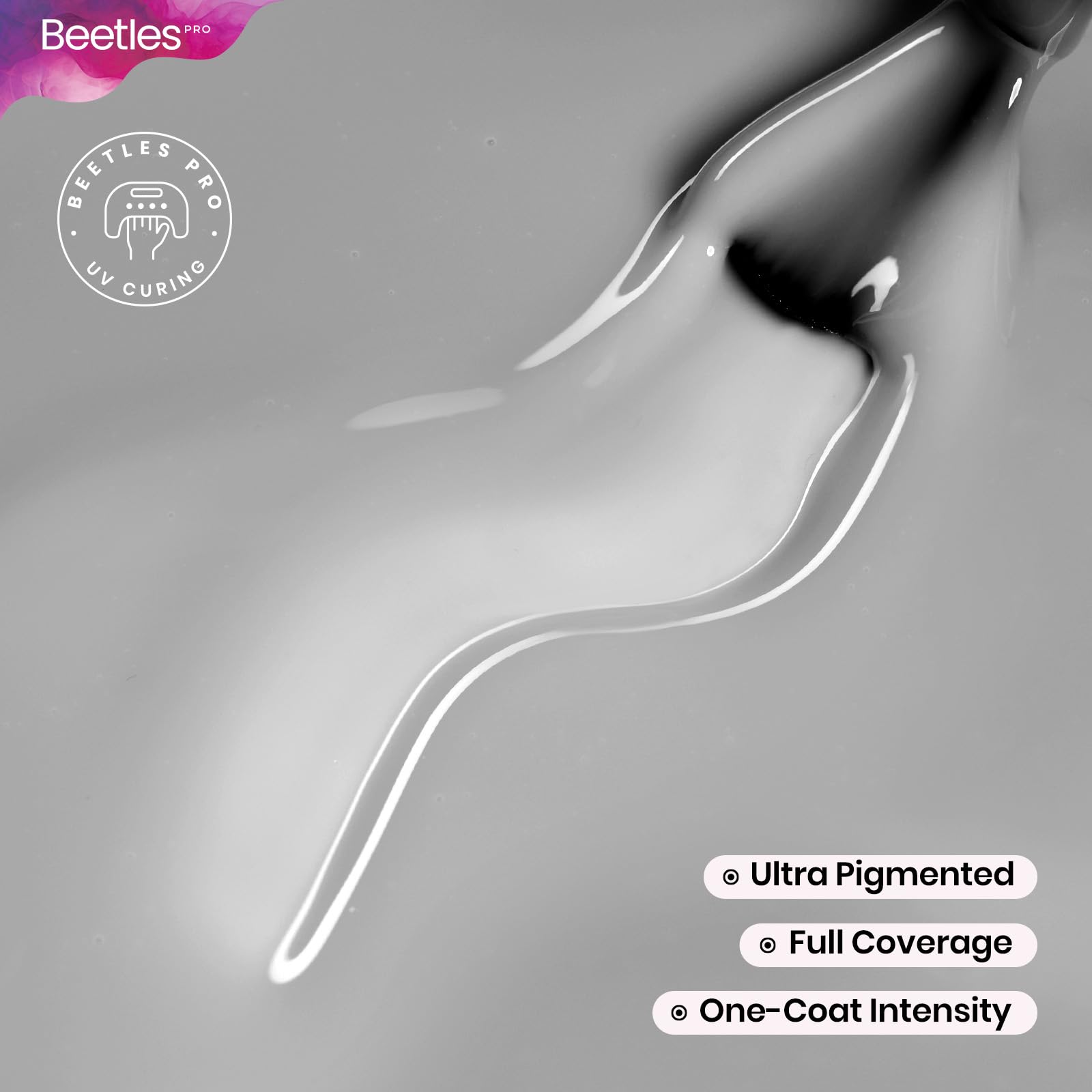 Beetles Pro Grey Gel Polish - Zero Chill, Light Grey Color 20ML Gel Polish