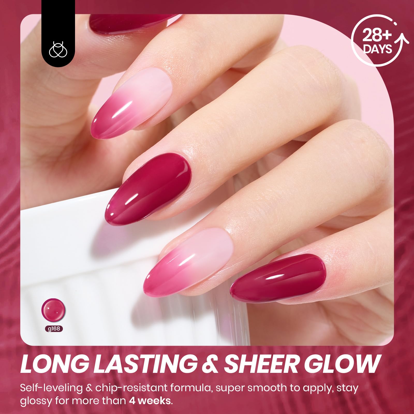 15ML Blushed Wine Jelly Sheer Red Gel Nail Polish