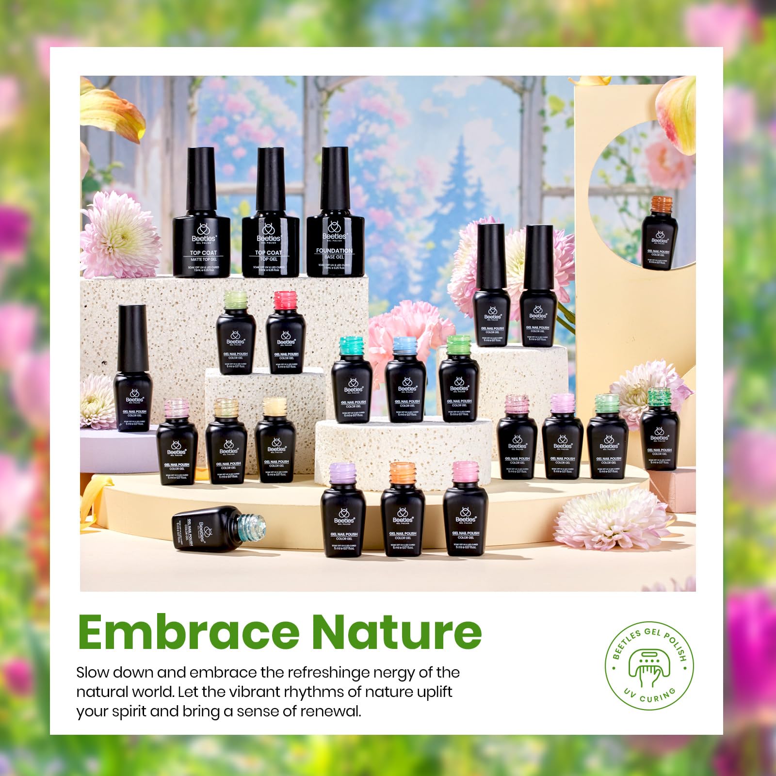 Embrace Nature With Dried Flower And Gold Foil- 20 Colors Gel Nail Polish Summer Nails Set