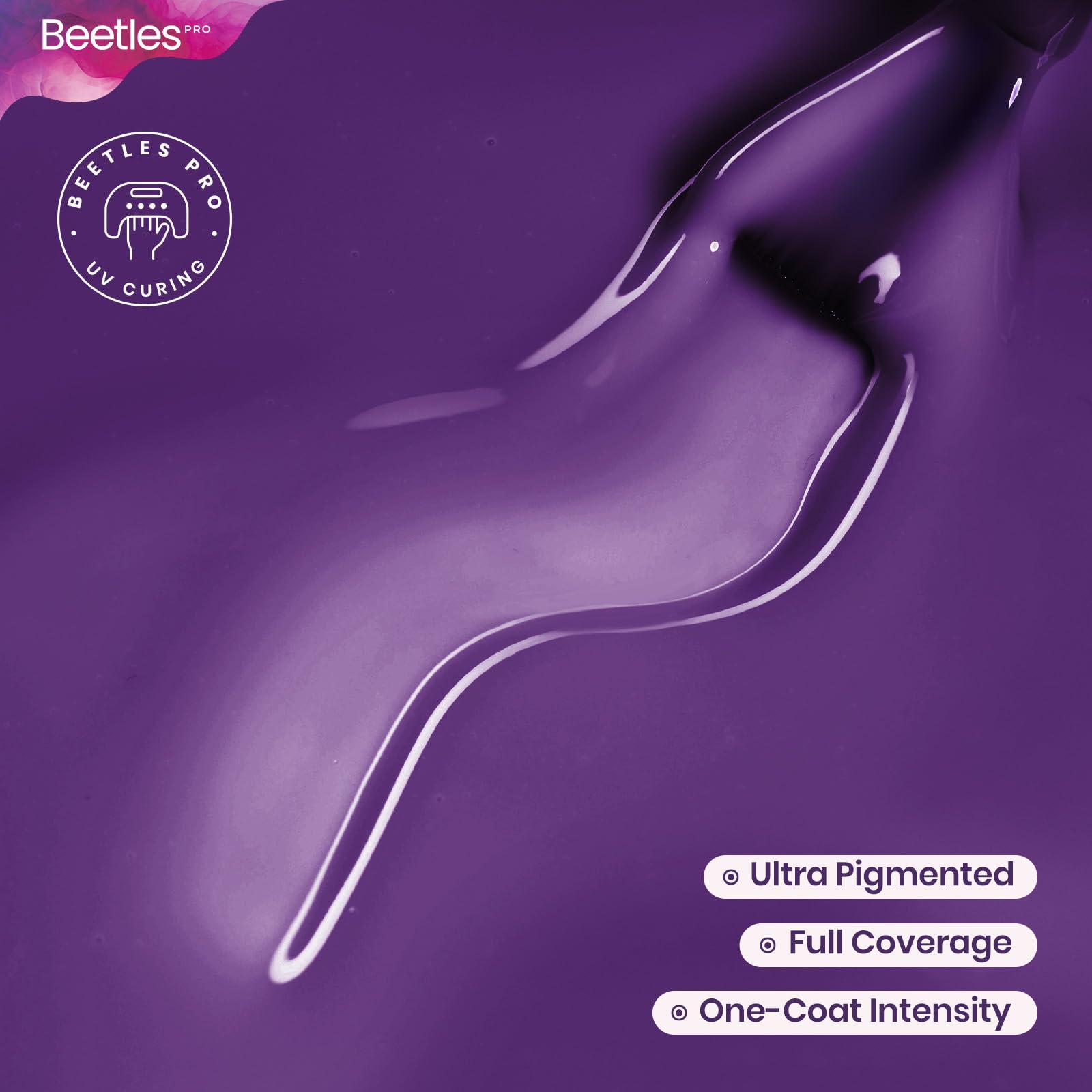 Beetles Pro Purple Gel Polish - Slightly Dramatic, Dark Purple Color 20ML Gel Polish