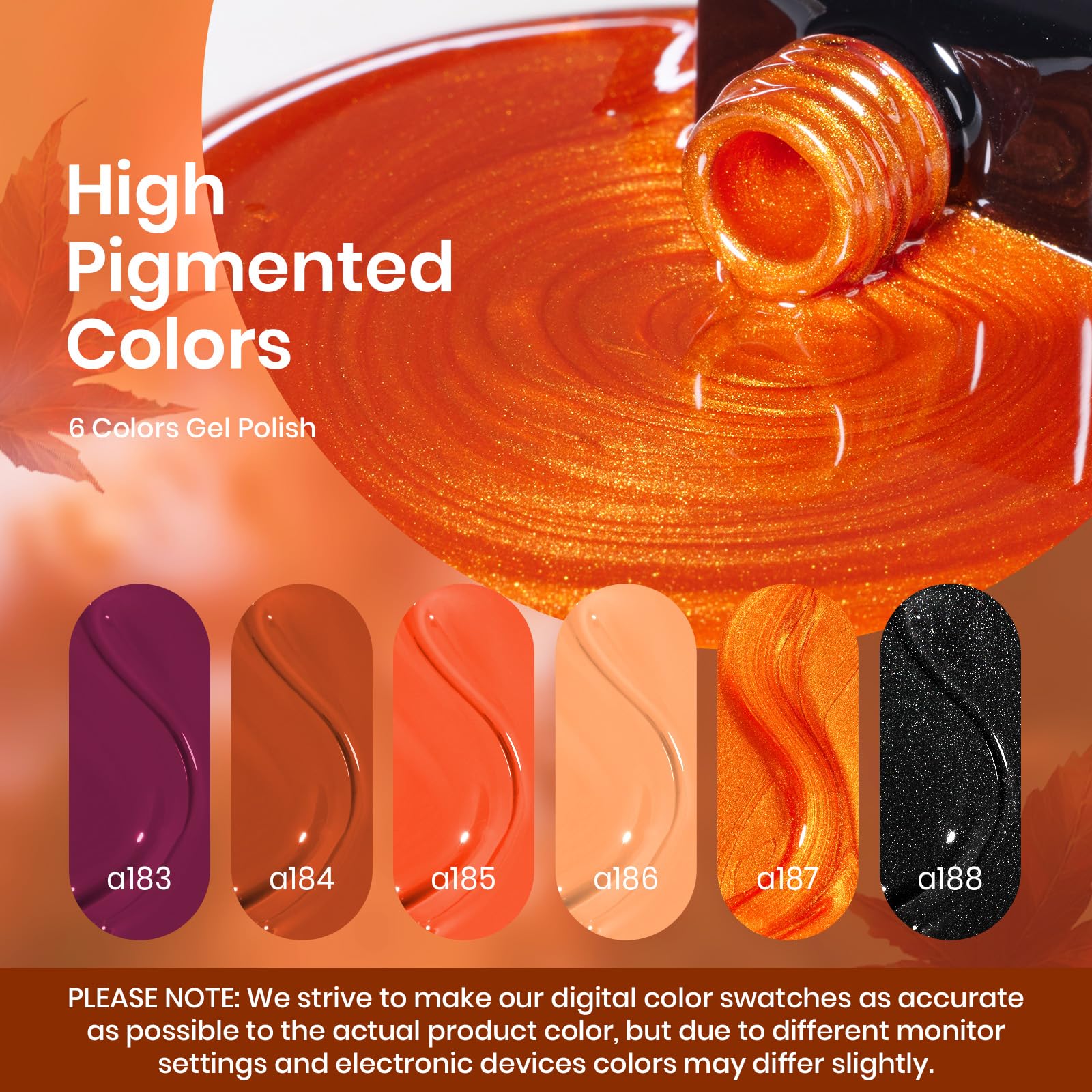 Autumn Leaves - 6 Colors Fall Gel Polish Set