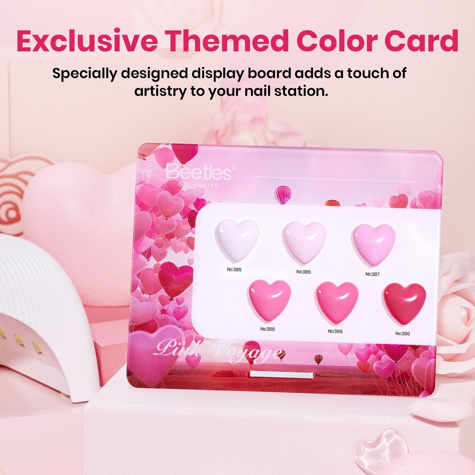 Beetles Pink Gel Polish Set - Spring Nails Pinks Escape 15ML, 6 Colors Hema Free Pink Gel Nail Polish Set