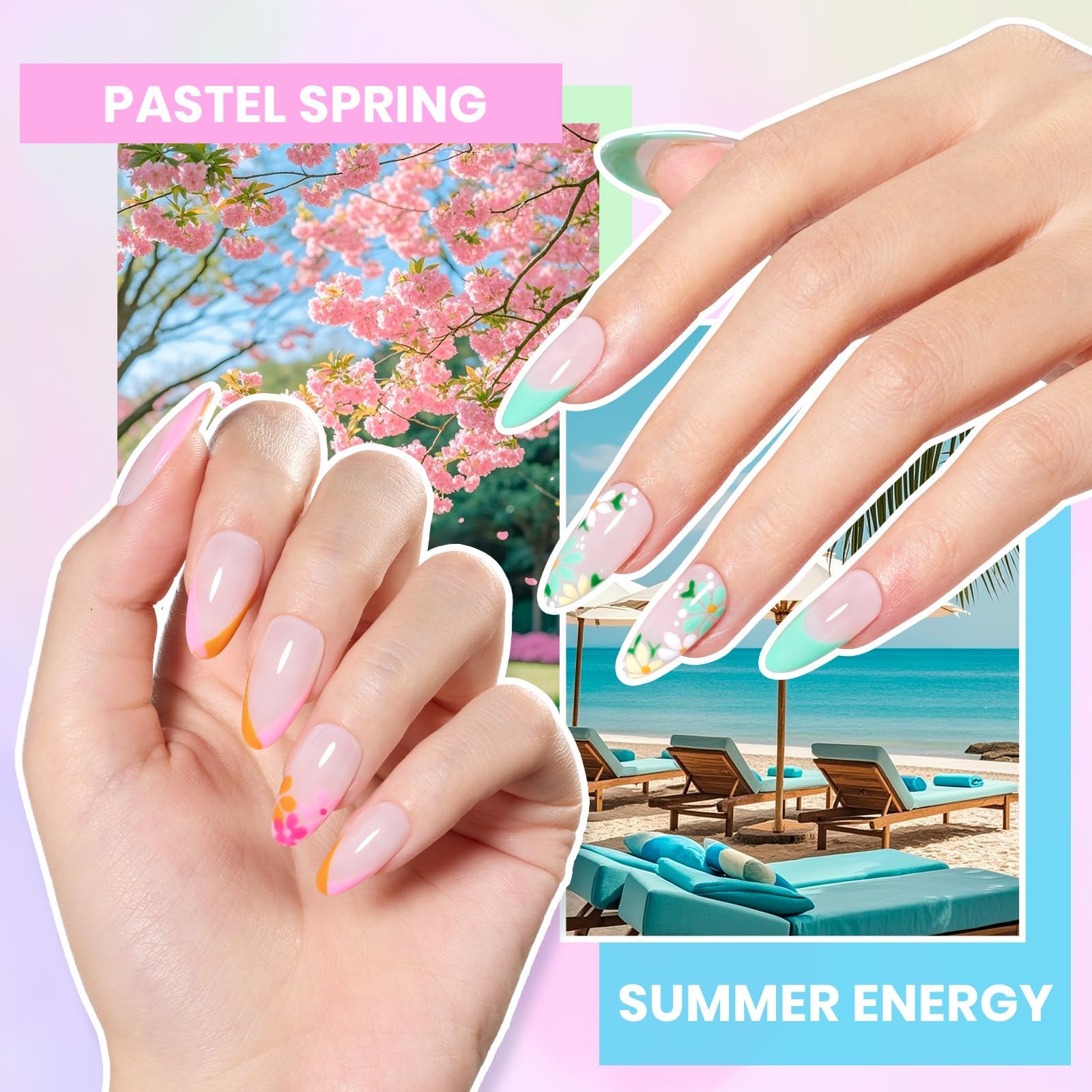 Color Enchantment Pro All in one Starter Kit Summer Nails 55 Colors Gel Nail Polish Kit(total 81pcs)