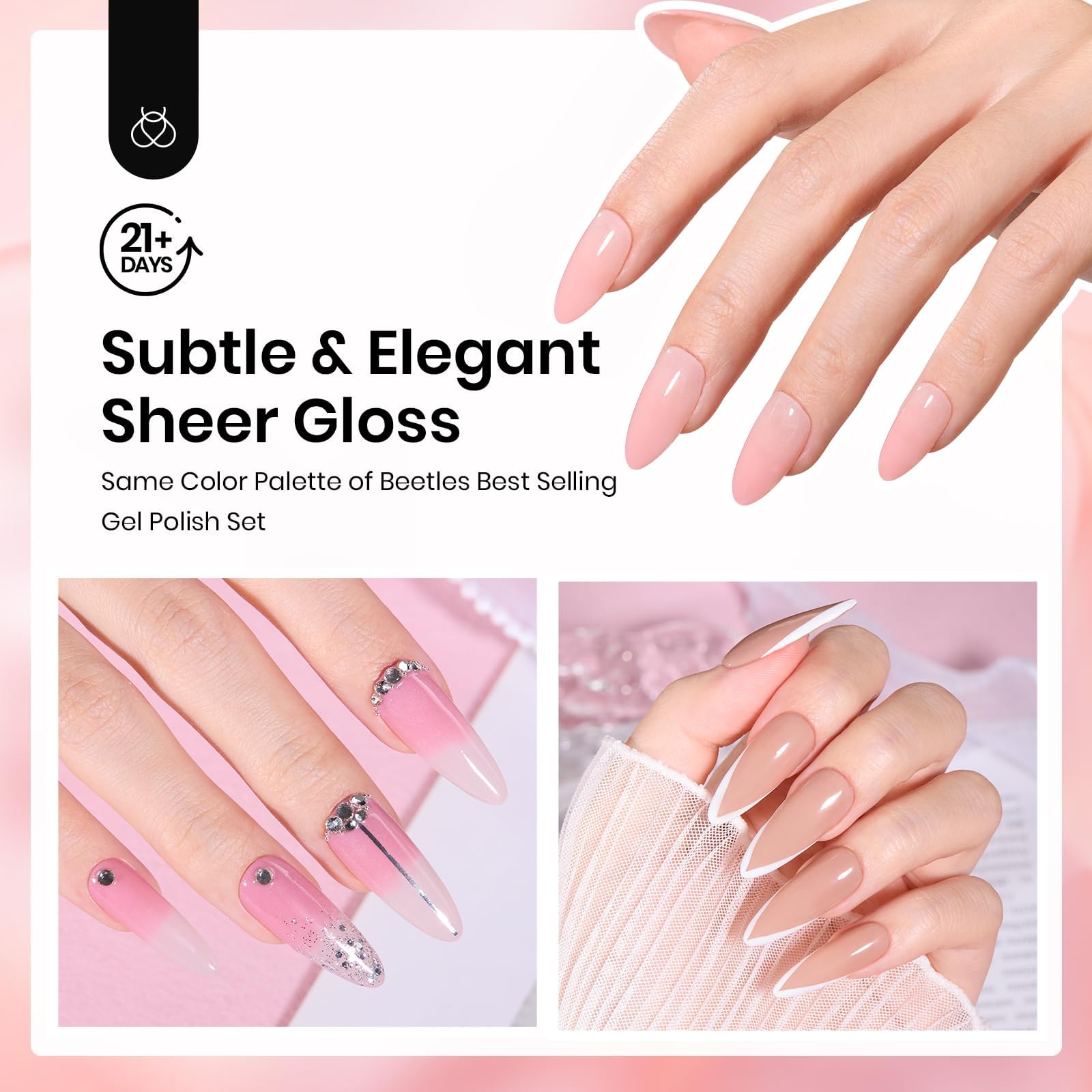 Veil of Heaven | Dip Powder Nail Kit 6 Color Nude Pink Brow