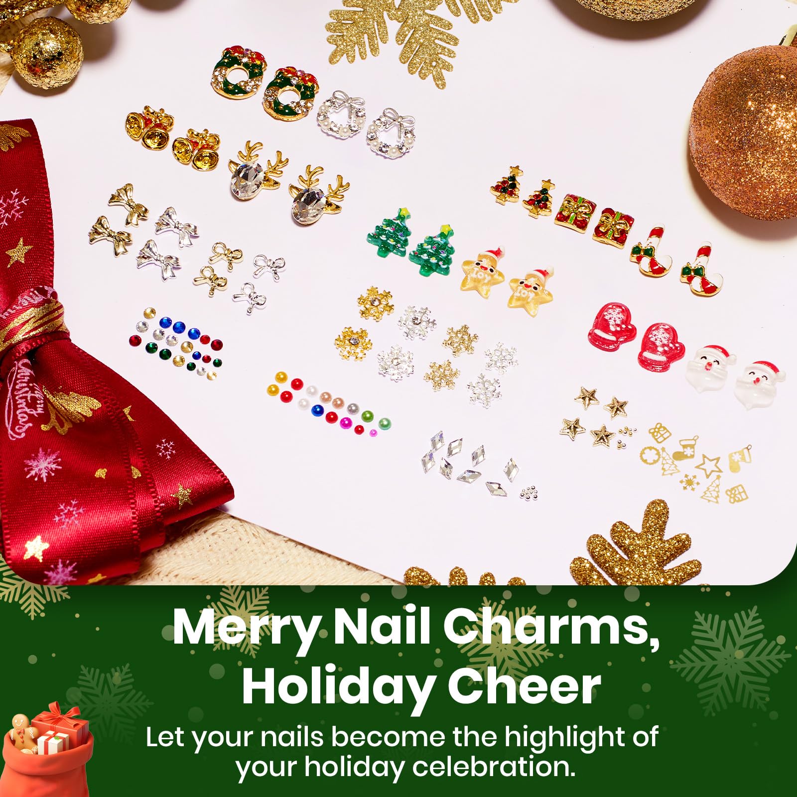 Beetles Christmas Rhinestones Glue Kit - 15ml Nail Rhinestone Glue and 3D Sculpting Gel