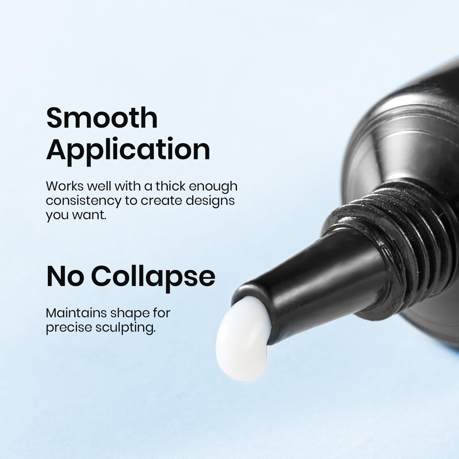 Beetles Sculpting Gel 3D Nail Art - White No Wipe Nail Polish