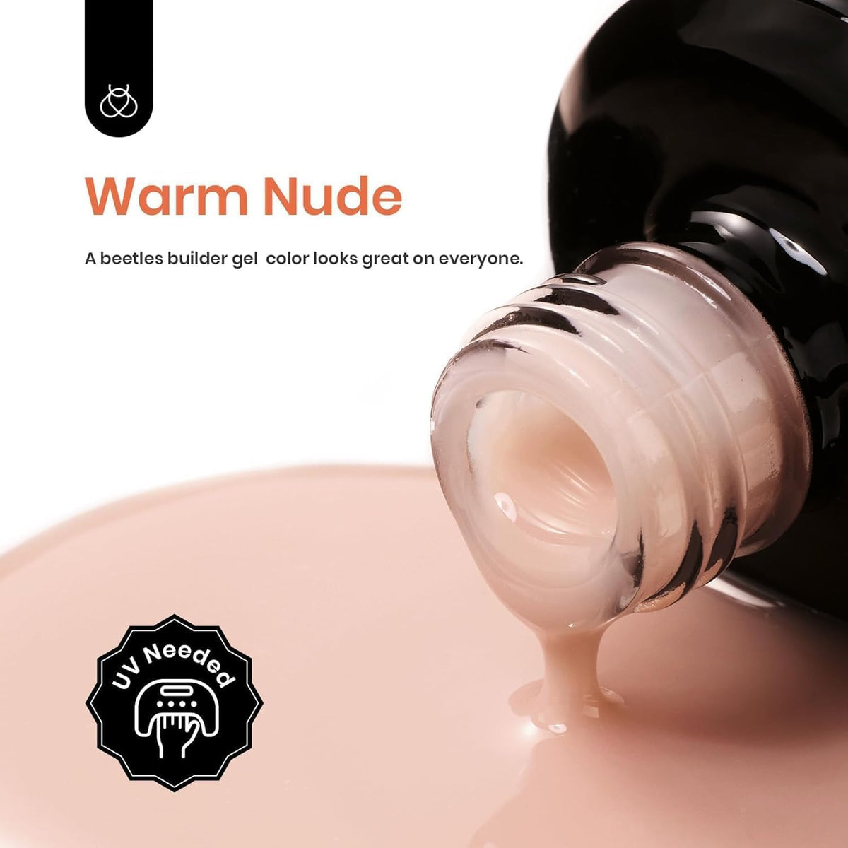 Beetles Builder Gel for Nails, 0.51 fl oz Caramel Nude Brown Building Gel, 8 in 1 Nail Strengthening Apex Building Extension for Beginner DIY Salon at Home, UV & LED Lamp Needed