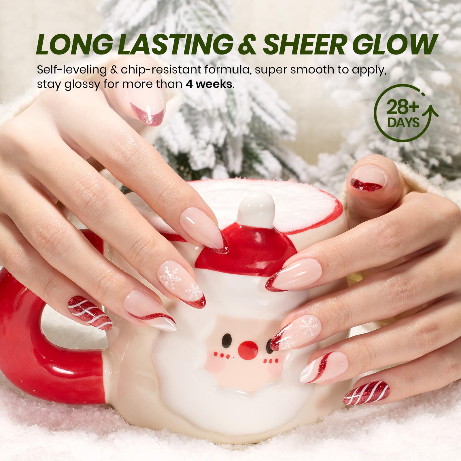 Beetles Gel Polish Rose Veil - 6 Colors Christmas Nail Kit
