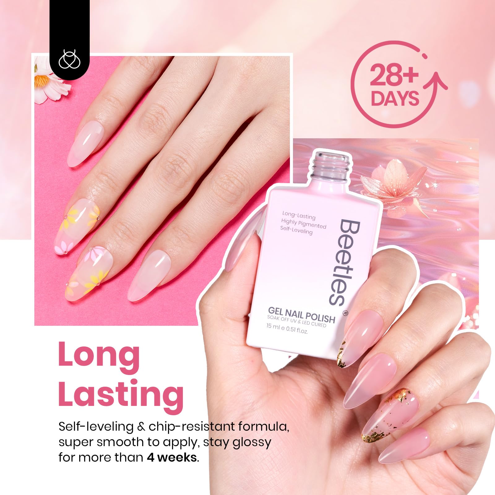 Hema-free Cloudy Sweetness - Spring Nails 15ML 6 Colors Nude Pink