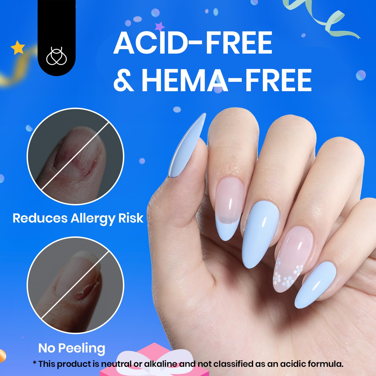 Nail Dehydrator and Primer Set - Acid Free HEMA Free Natural Prep for Long-Lasting Nails