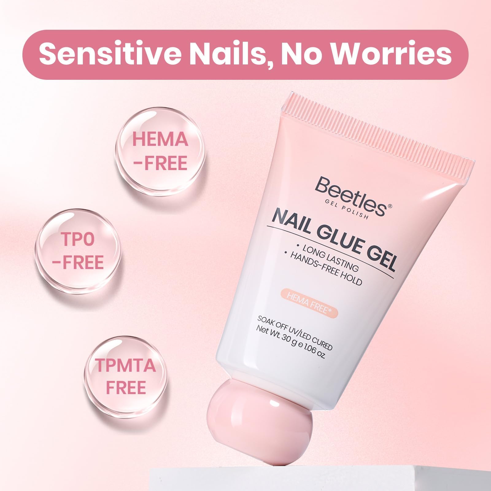 Beetles Hema-Free & TPO Free Solid Nail Glue Gel 30g